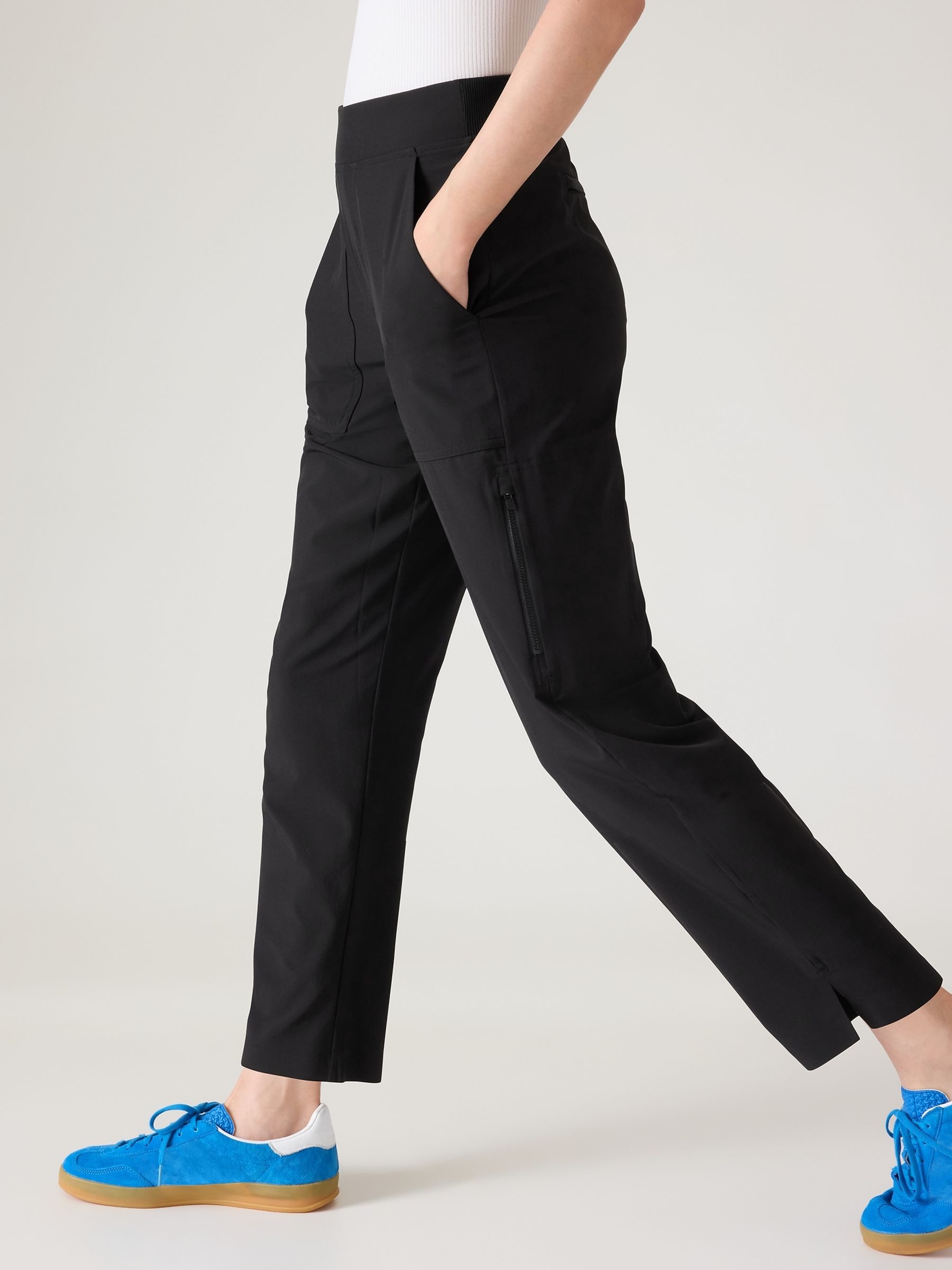 Athleta Black Brooklyn Ankle Length Utility Trousers - Image 3 of 4