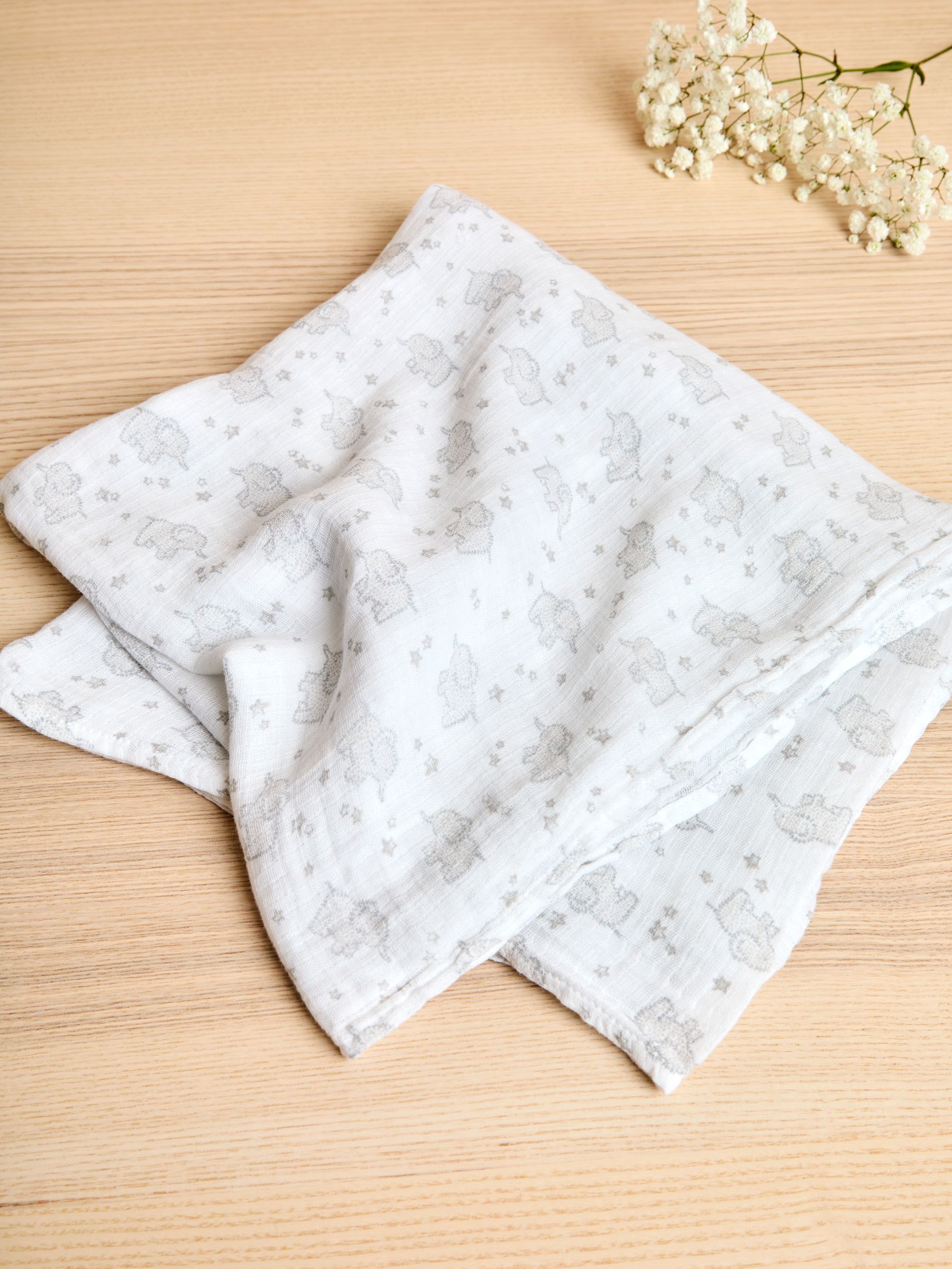 Grey Elephant Extra Large Muslin - Image 1 of 4