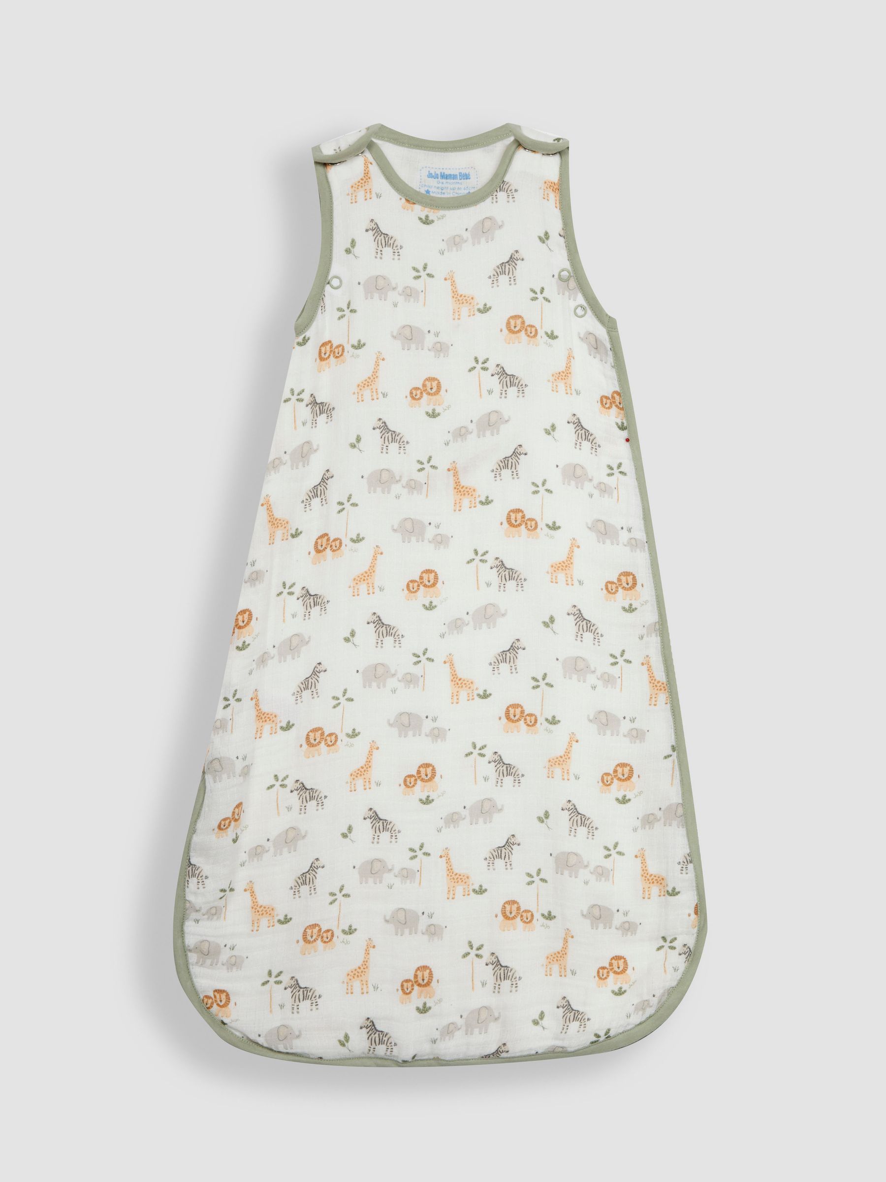Soft Safari 1 Tog Baby Muslin Sleeping Bag - Image 2 of 4