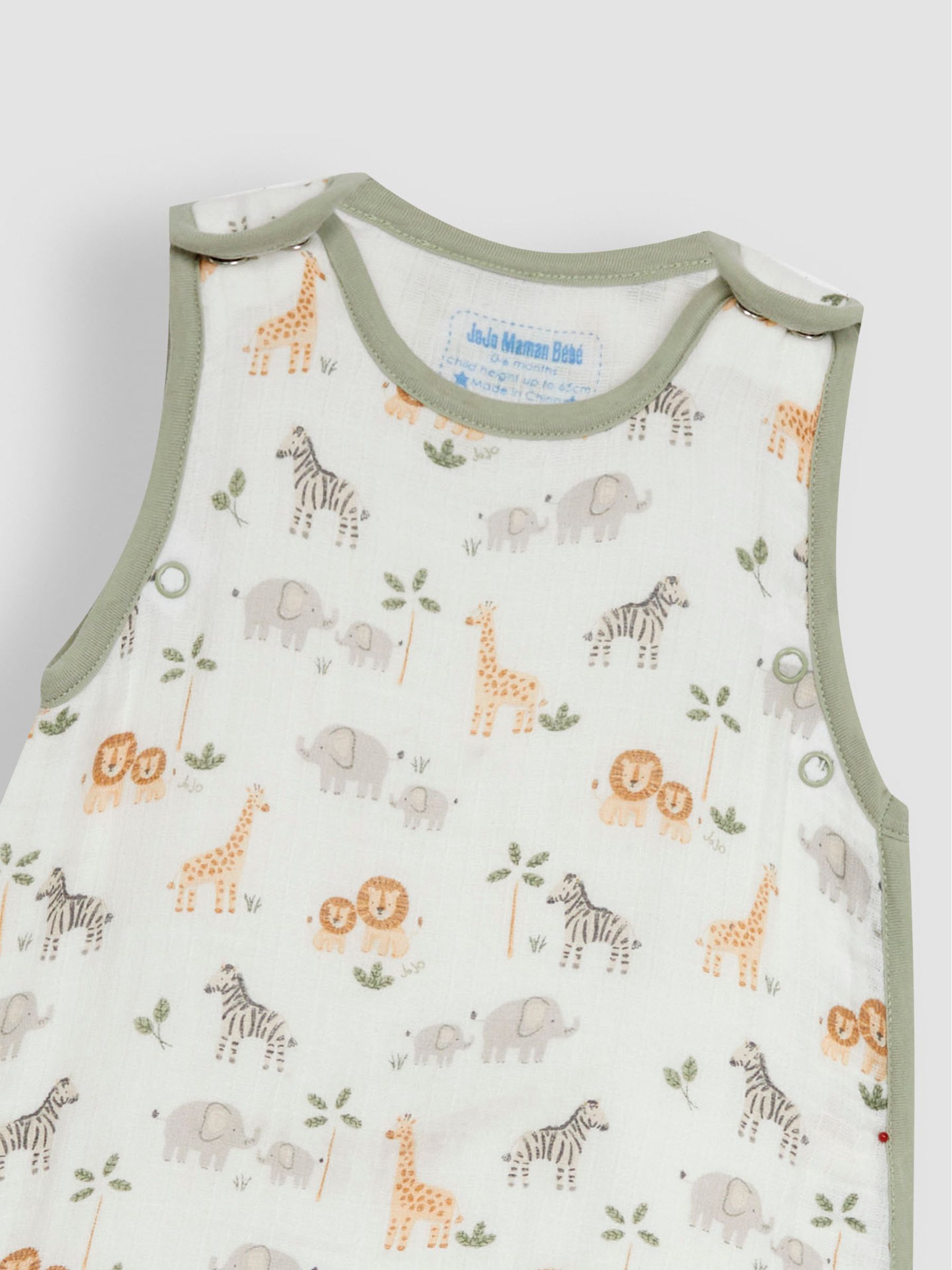 Soft Safari 1 Tog Baby Muslin Sleeping Bag - Image 3 of 4
