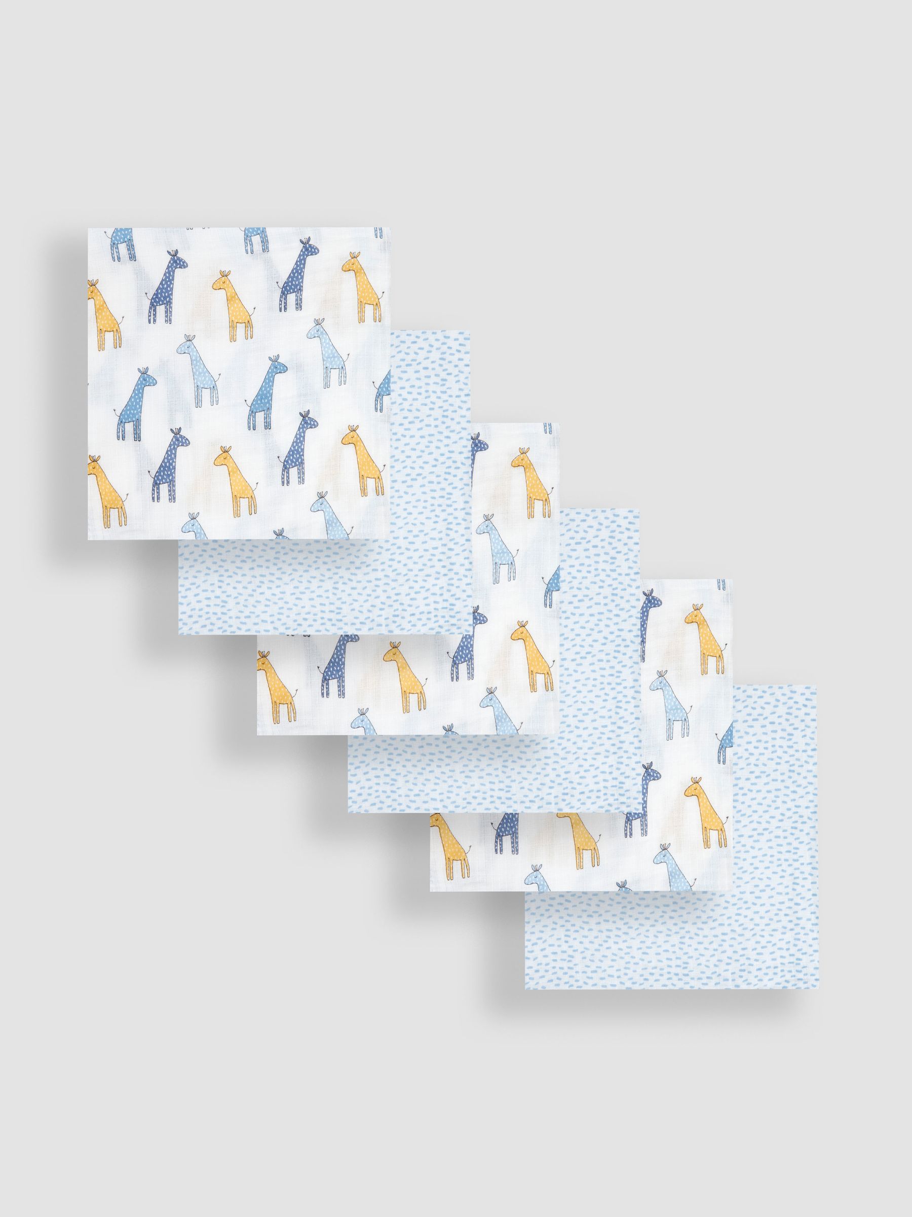 Blue Giraffe 6-Pack Muslins - Image 3 of 4
