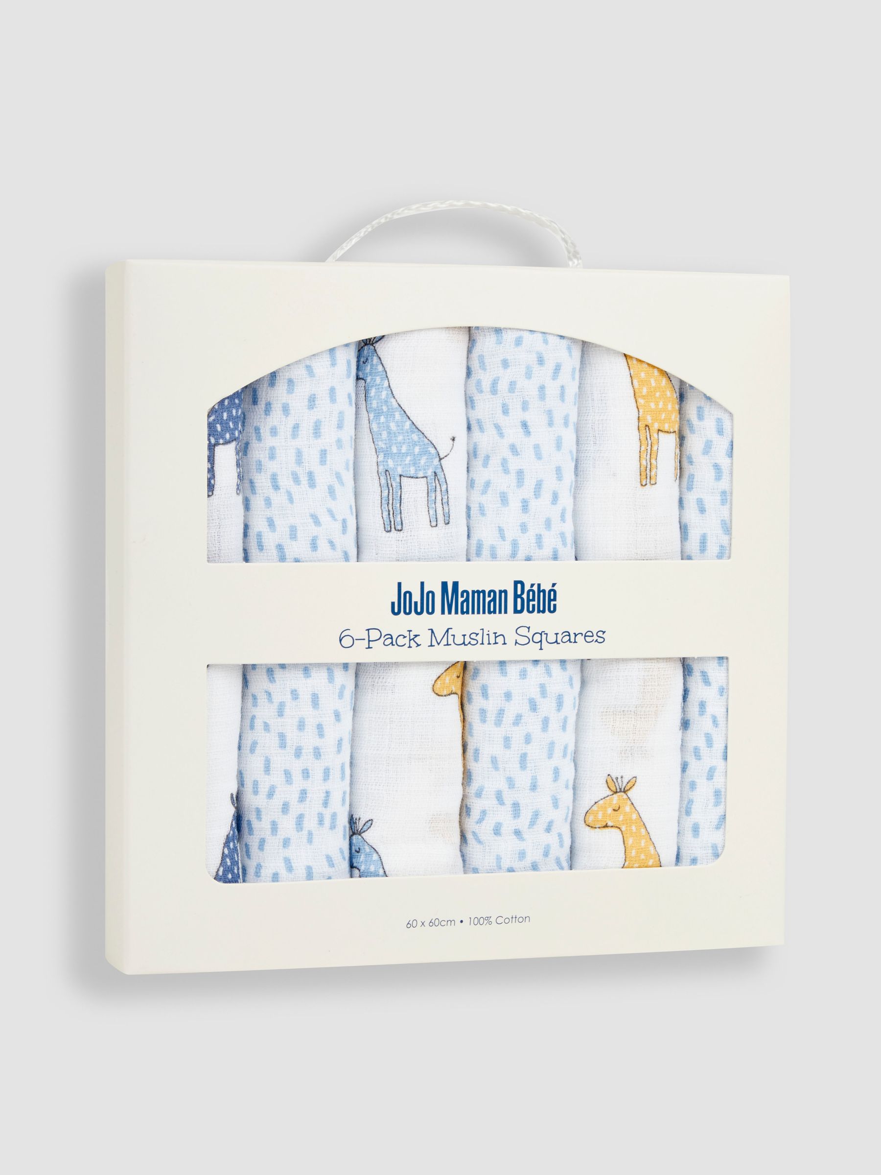 Blue Giraffe 6-Pack Muslins - Image 4 of 4