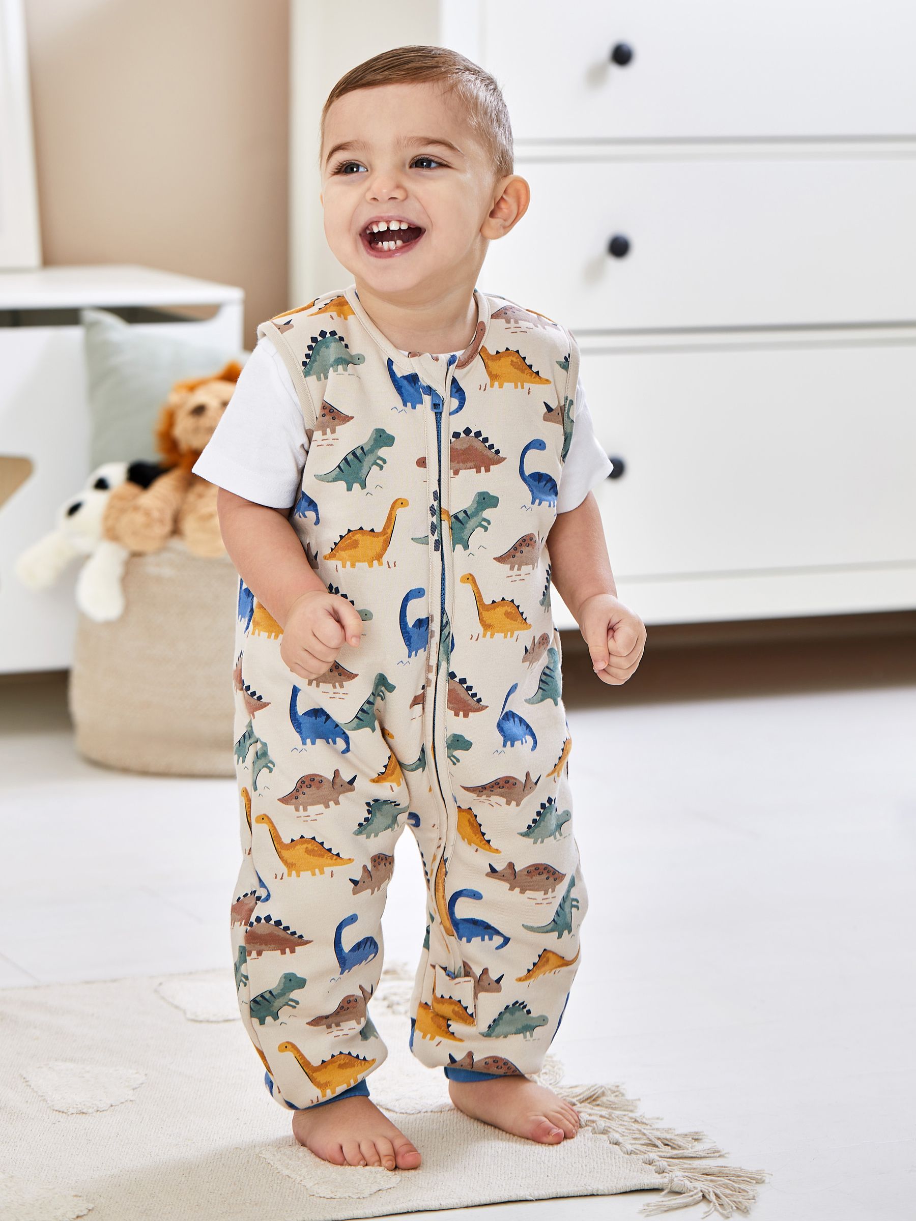Ecru Dinosaur 1.5 Tog Sleep Snuggler - Image 1 of 4