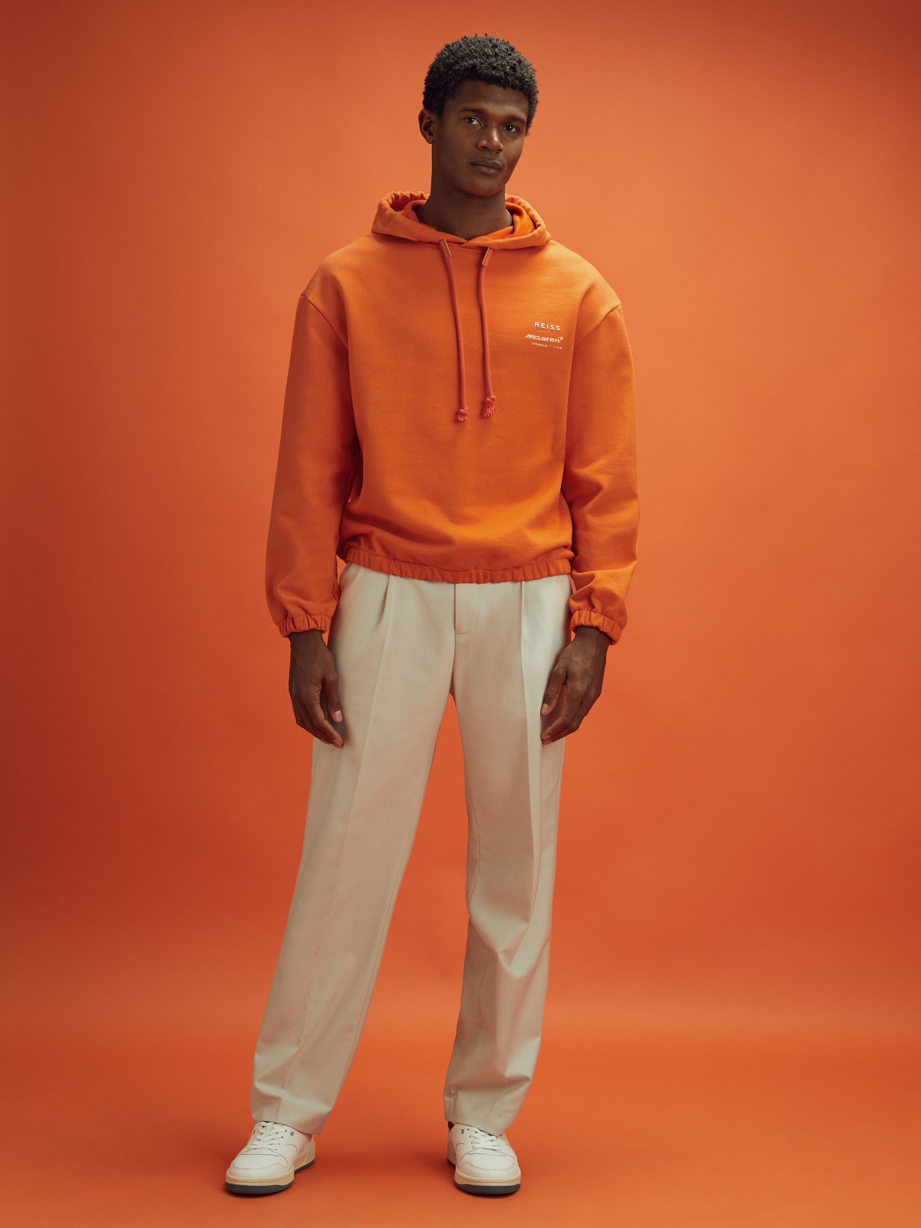 McLaren F1 Elasticated Cotton Hoodie in Papaya - Image 7 of 11