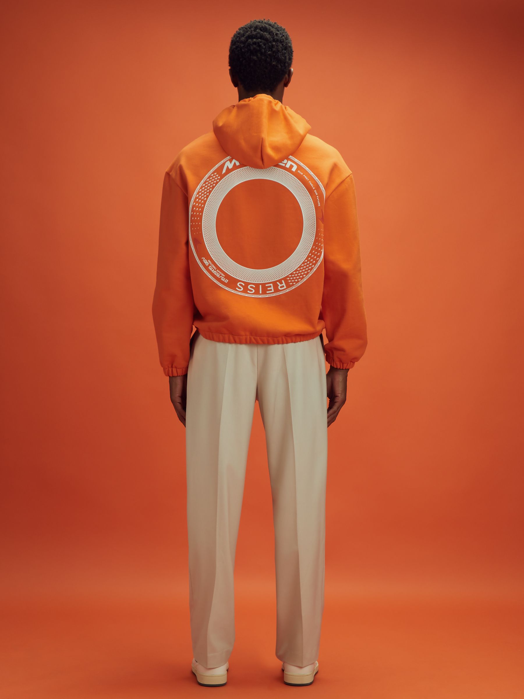 McLaren F1 Elasticated Cotton Hoodie in Papaya - Image 8 of 11