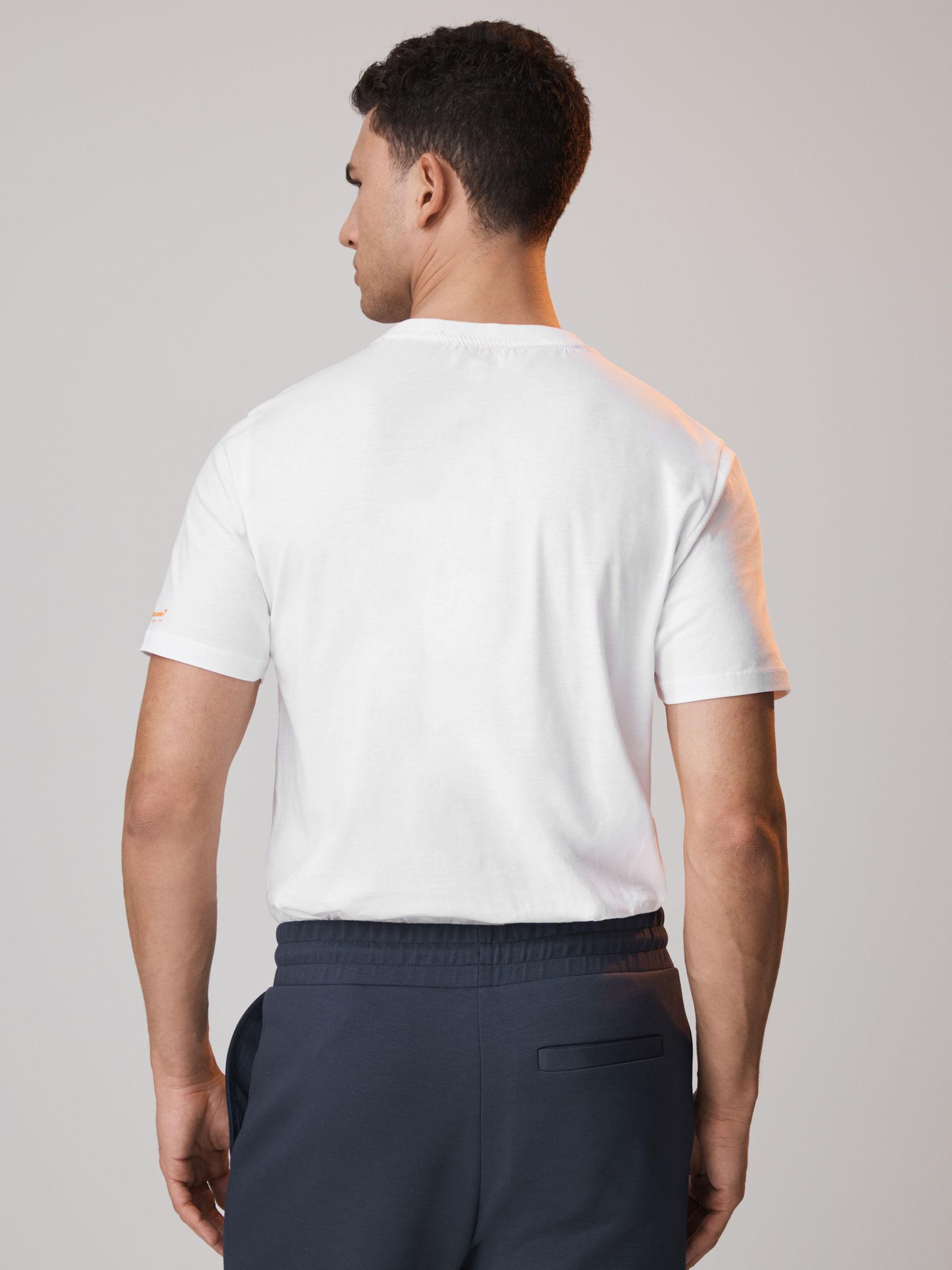 McLaren F1 Mercerised Cotton Crew Neck T-Shirt in White - Image 5 of 7