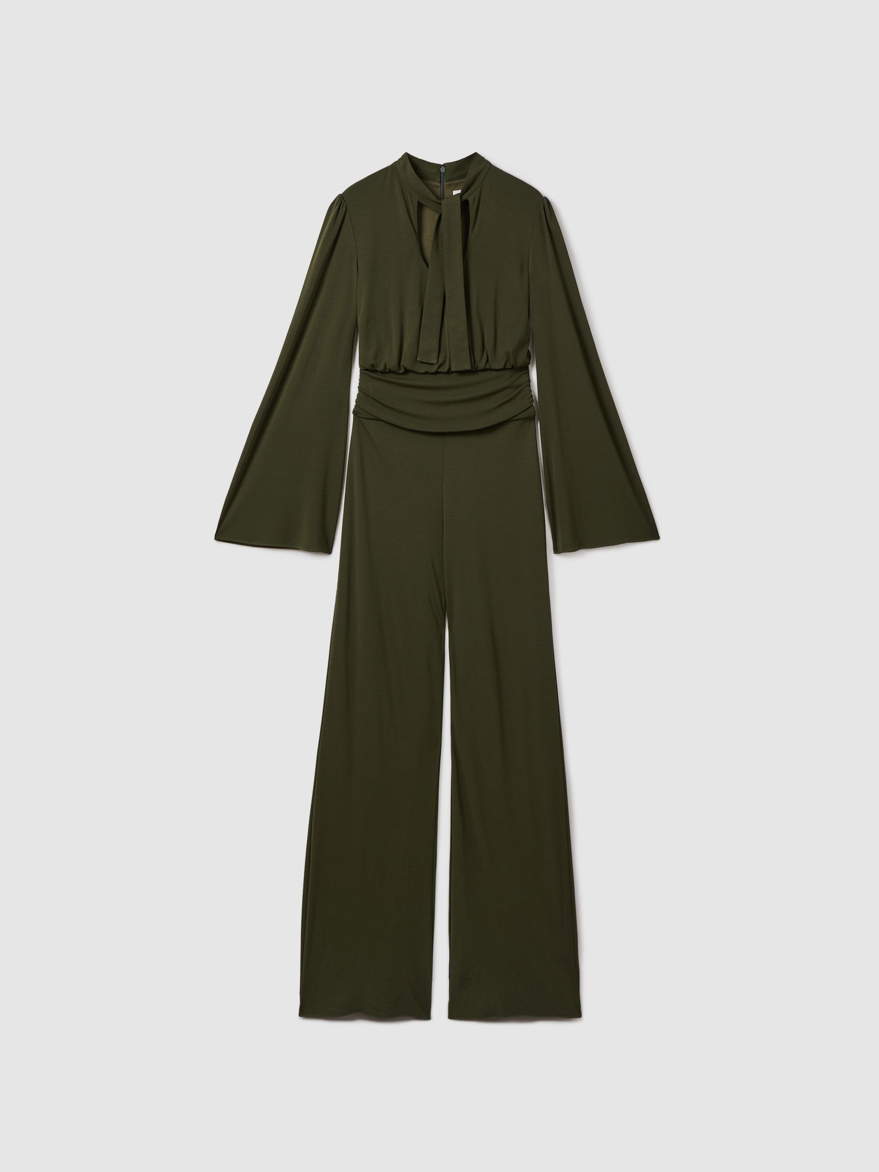 Halston Seaweed Wide Leg Jumpsuit in Seaweed - Image 2 of 6