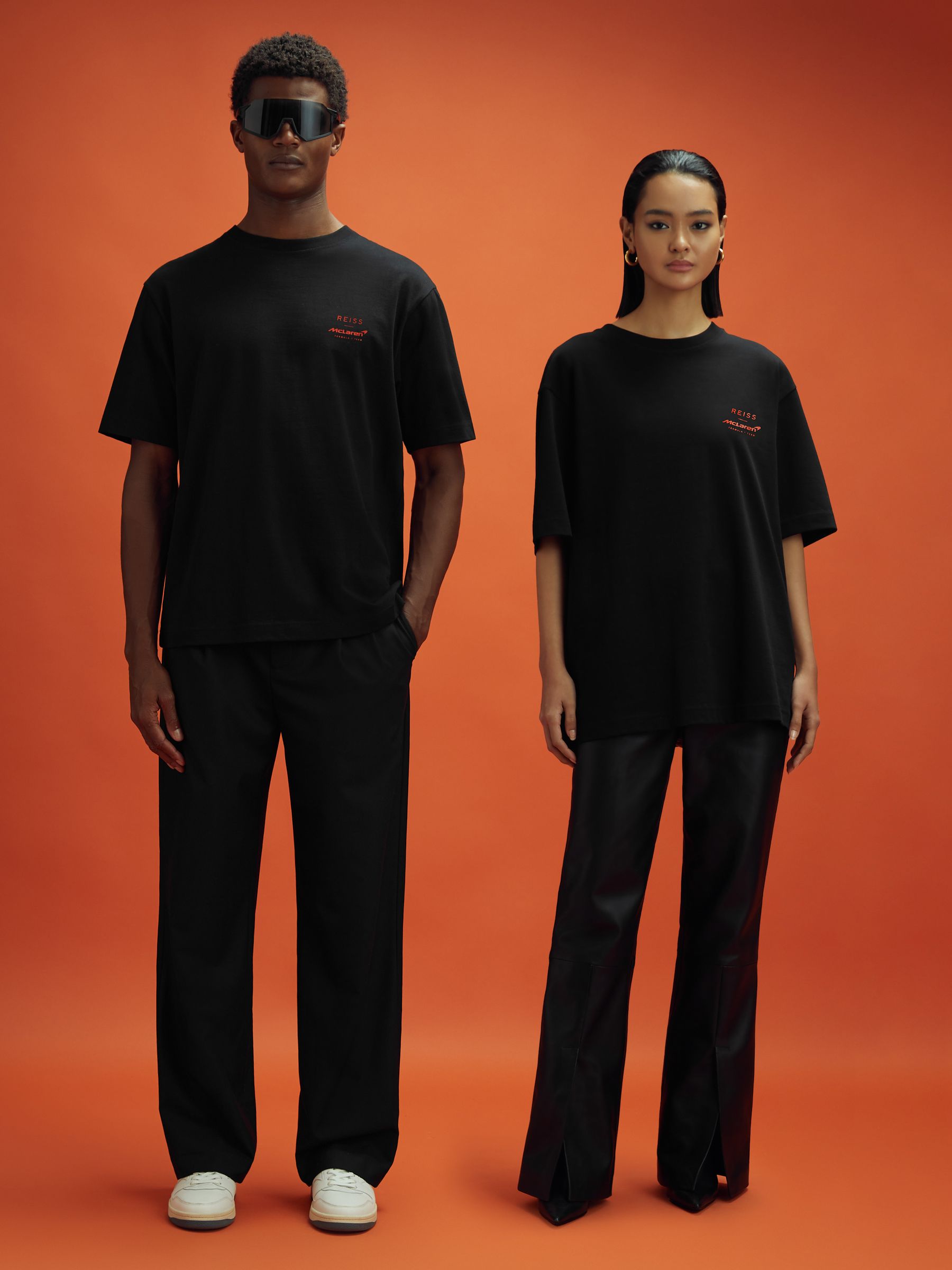 McLaren F1 Oversized Cotton Crew Neck T-Shirt in Black - Image 1 of 9