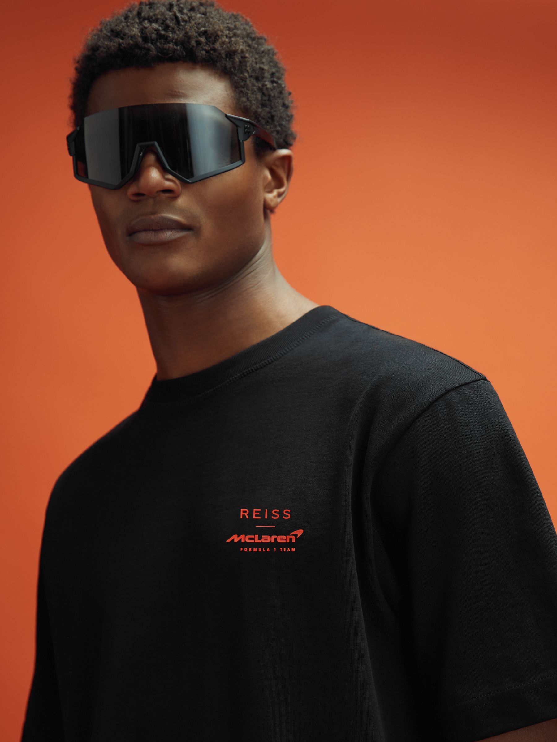 McLaren F1 Oversized Cotton Crew Neck T-Shirt in Black - Image 4 of 9