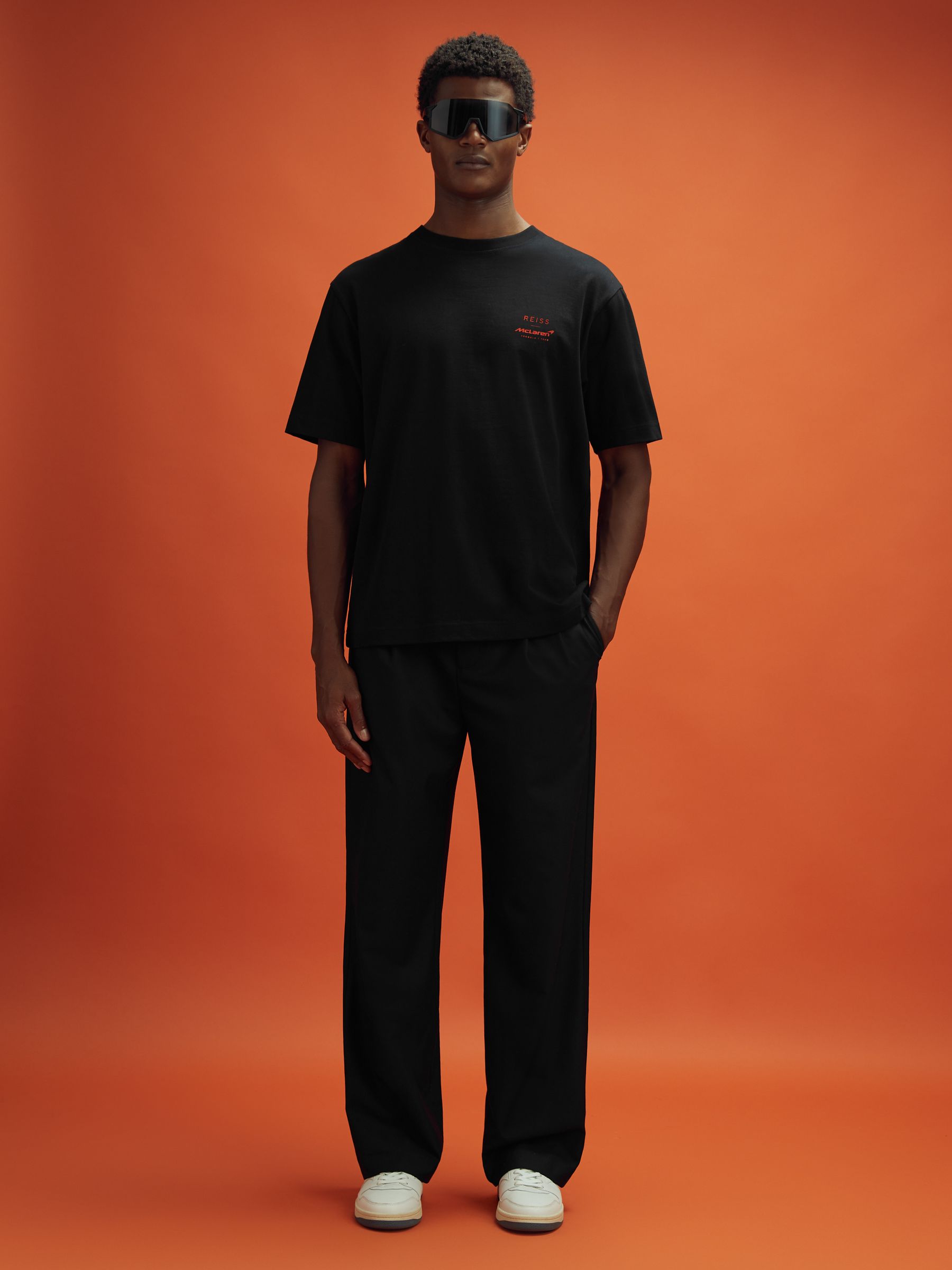 McLaren F1 Oversized Cotton Crew Neck T-Shirt in Black - Image 5 of 9
