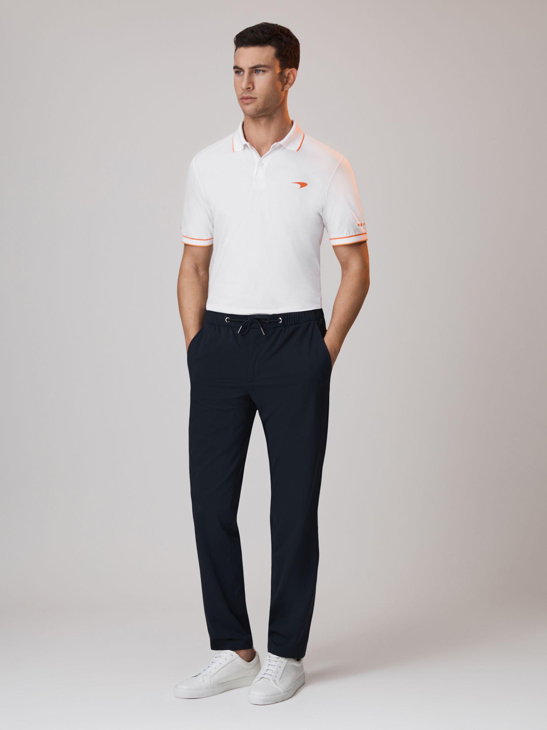 McLaren F1 Mercerised Cotton Polo Shirt in White - Image 3 of 7