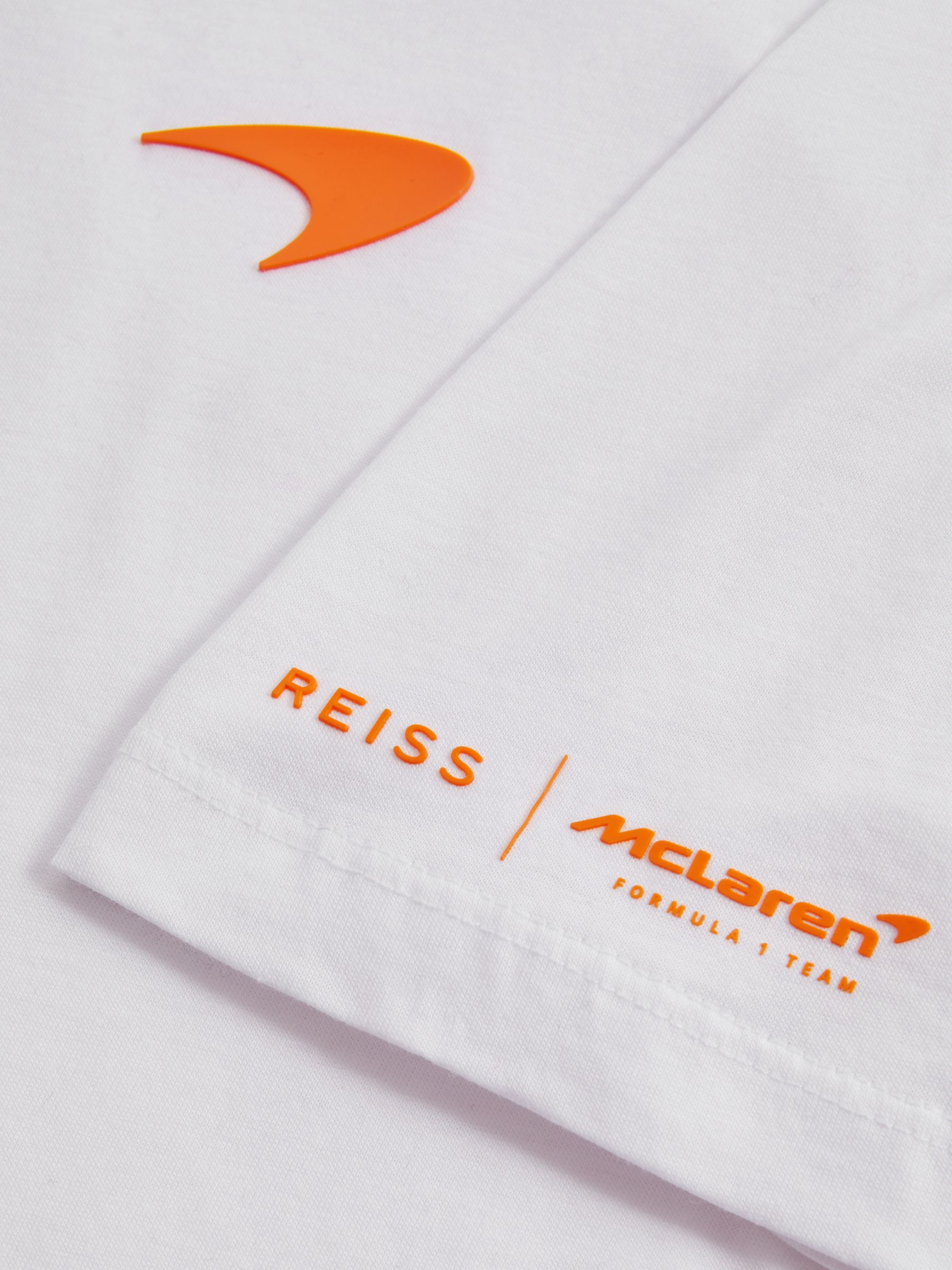 McLaren F1 Mercerised Cotton Polo Shirt in White - Image 7 of 7