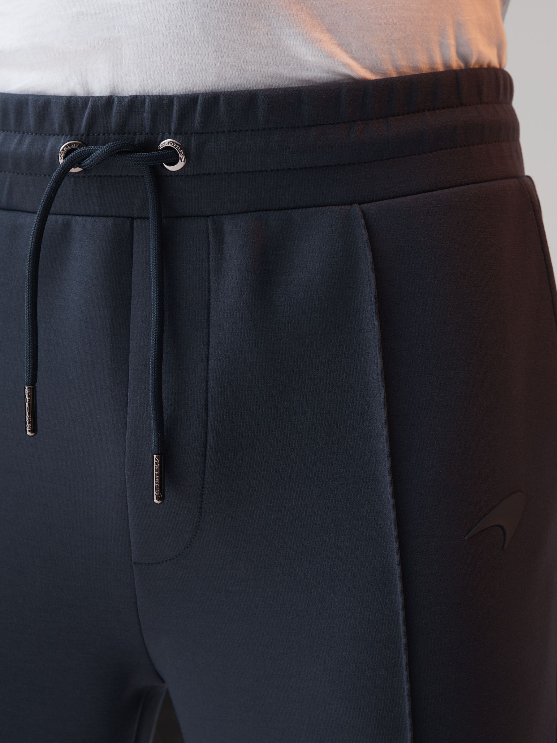 McLaren F1 Interlock Jersey Drawstring Joggers in Airforce Blue - Image 4 of 9