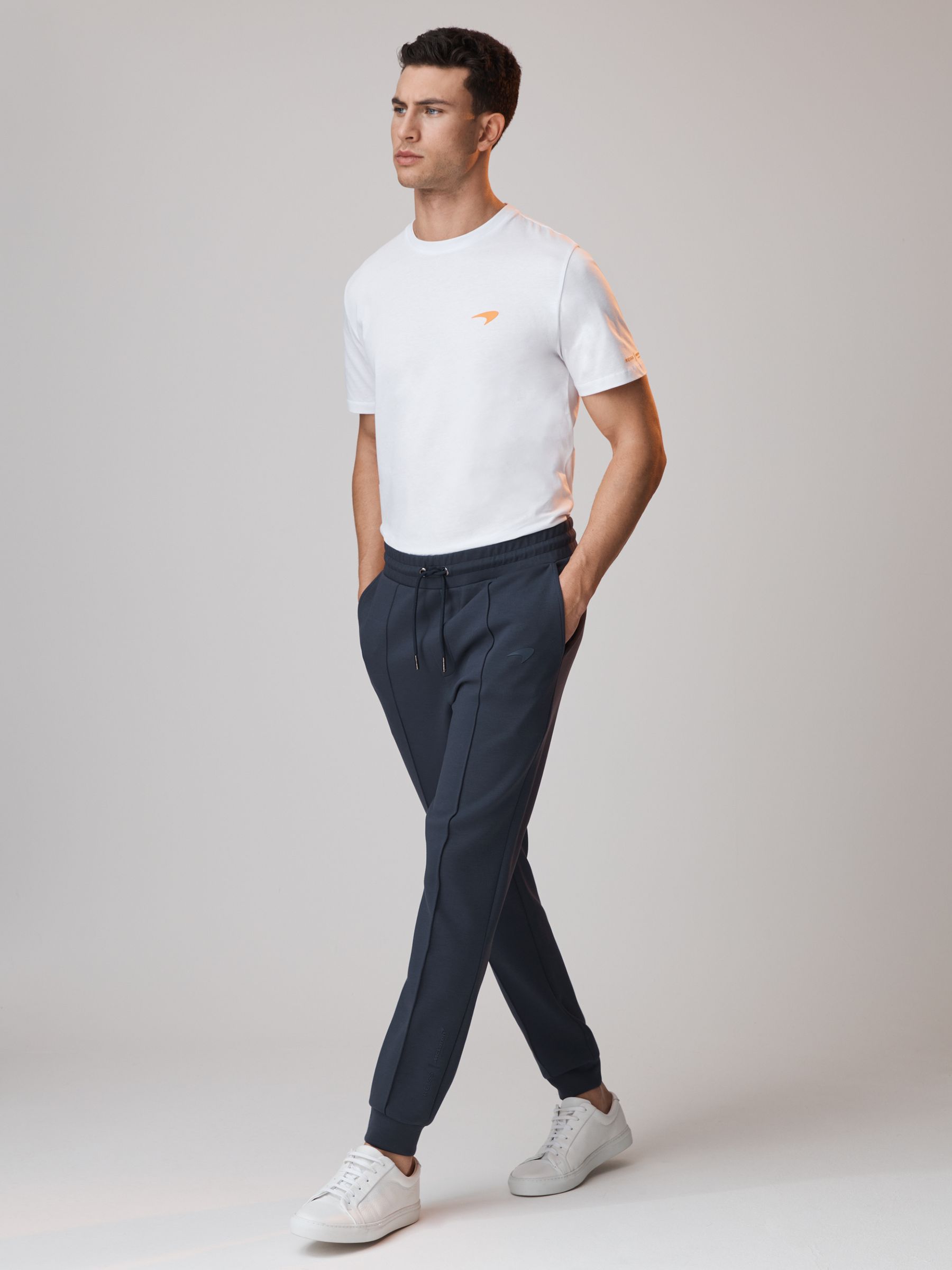 McLaren F1 Interlock Jersey Drawstring Joggers in Airforce Blue - Image 7 of 9