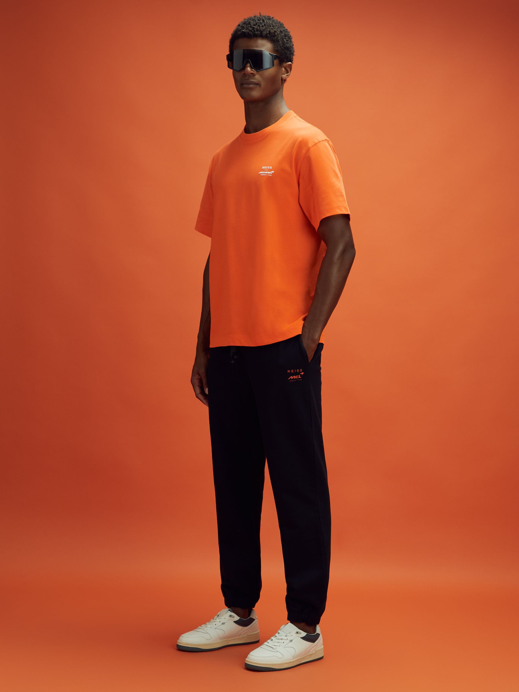 McLaren F1 Oversized Cotton Crew Neck T-Shirt in Papaya - Image 5 of 10