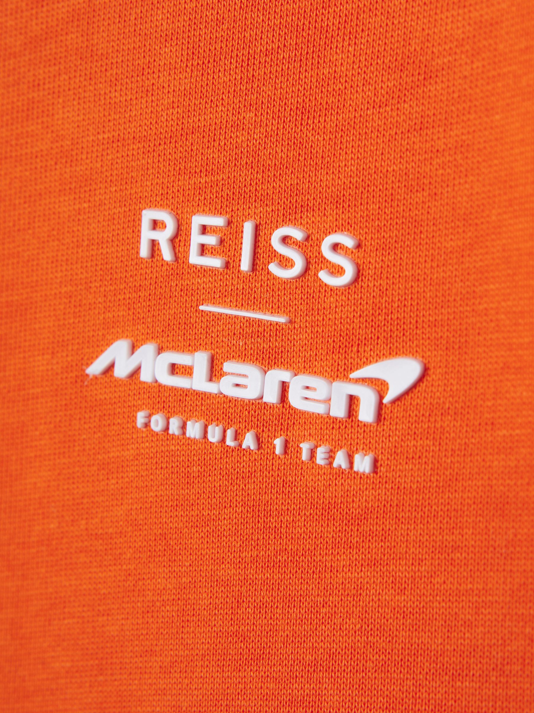 McLaren F1 Oversized Cotton Crew Neck T-Shirt in Papaya - Image 9 of 10
