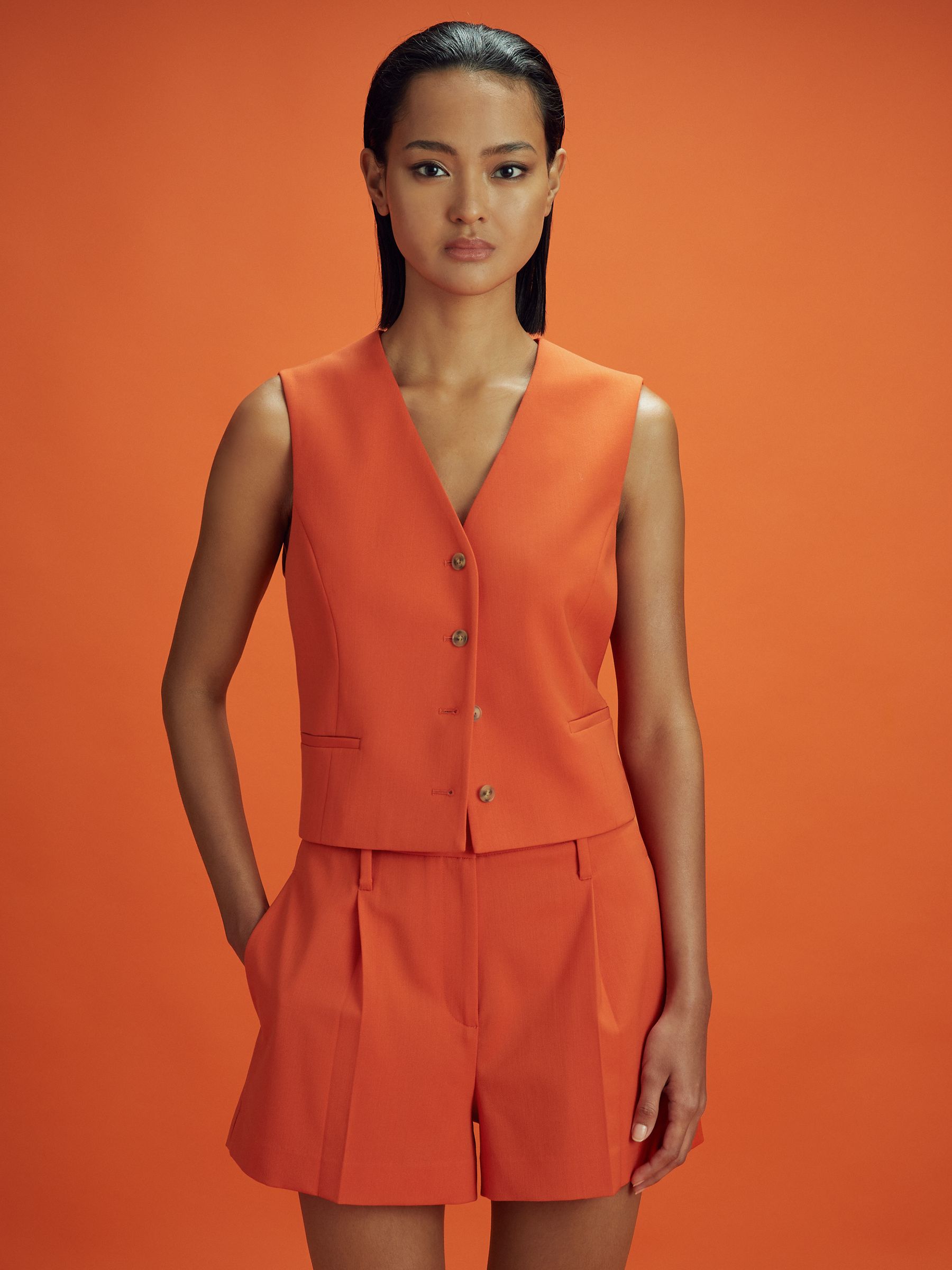 McLaren F1 Wool Blend Waistcoat in Papaya - Image 3 of 7