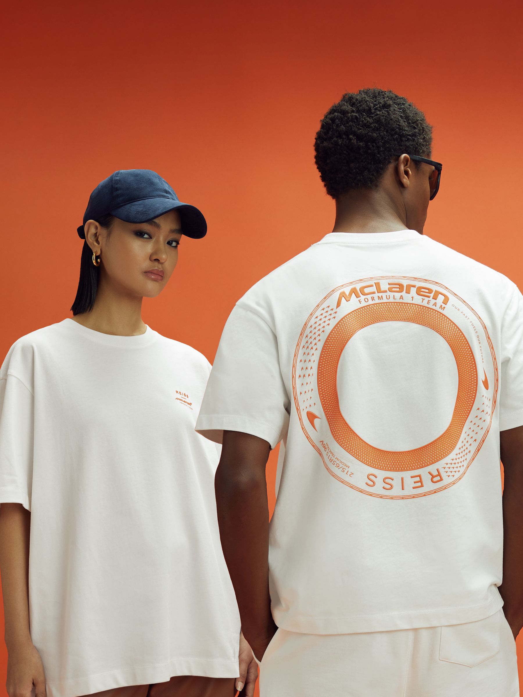 McLaren F1 Oversized Cotton Crew Neck T-Shirt in White - Image 1 of 11