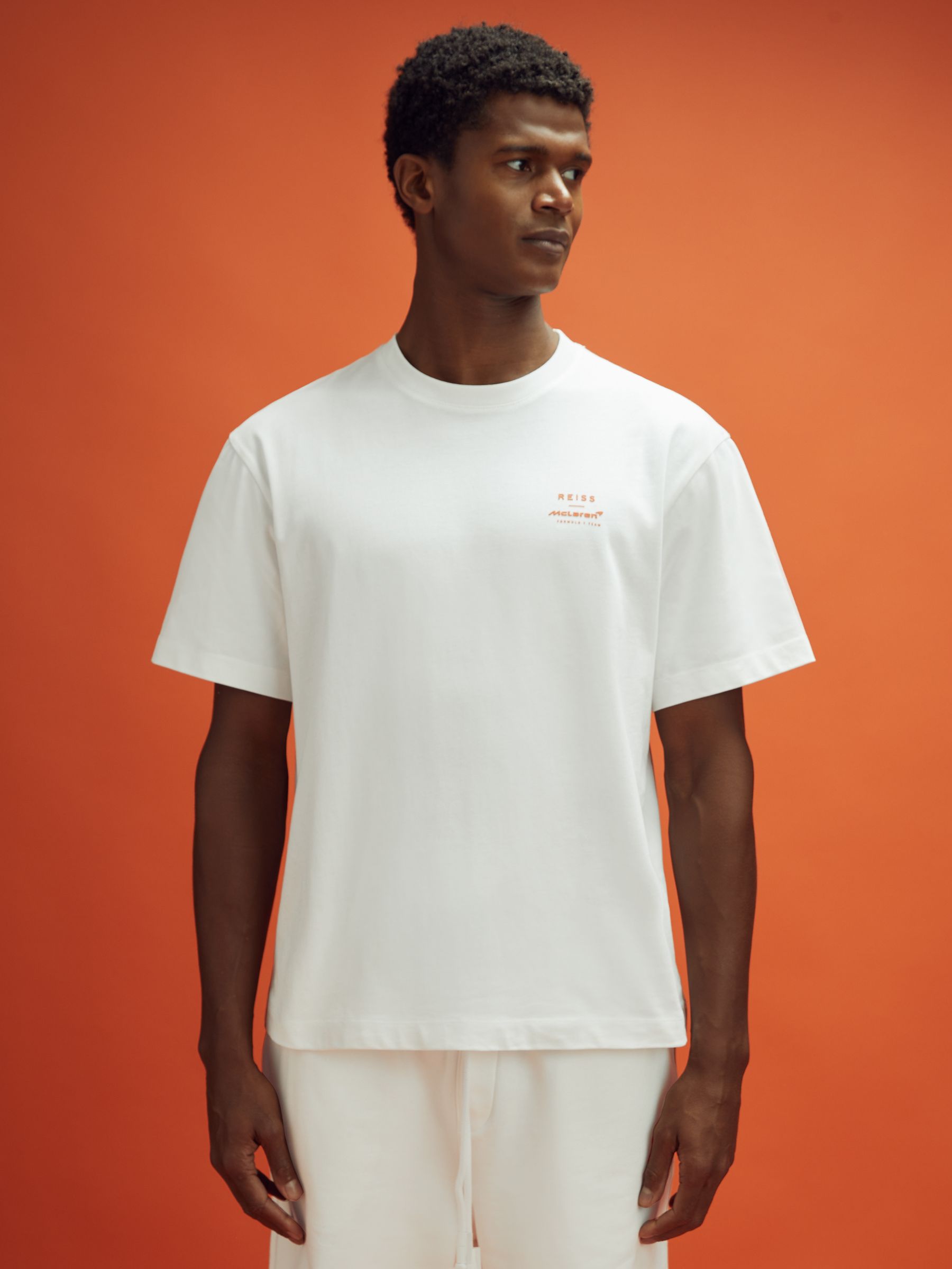 McLaren F1 Oversized Cotton Crew Neck T-Shirt in White - Image 3 of 11