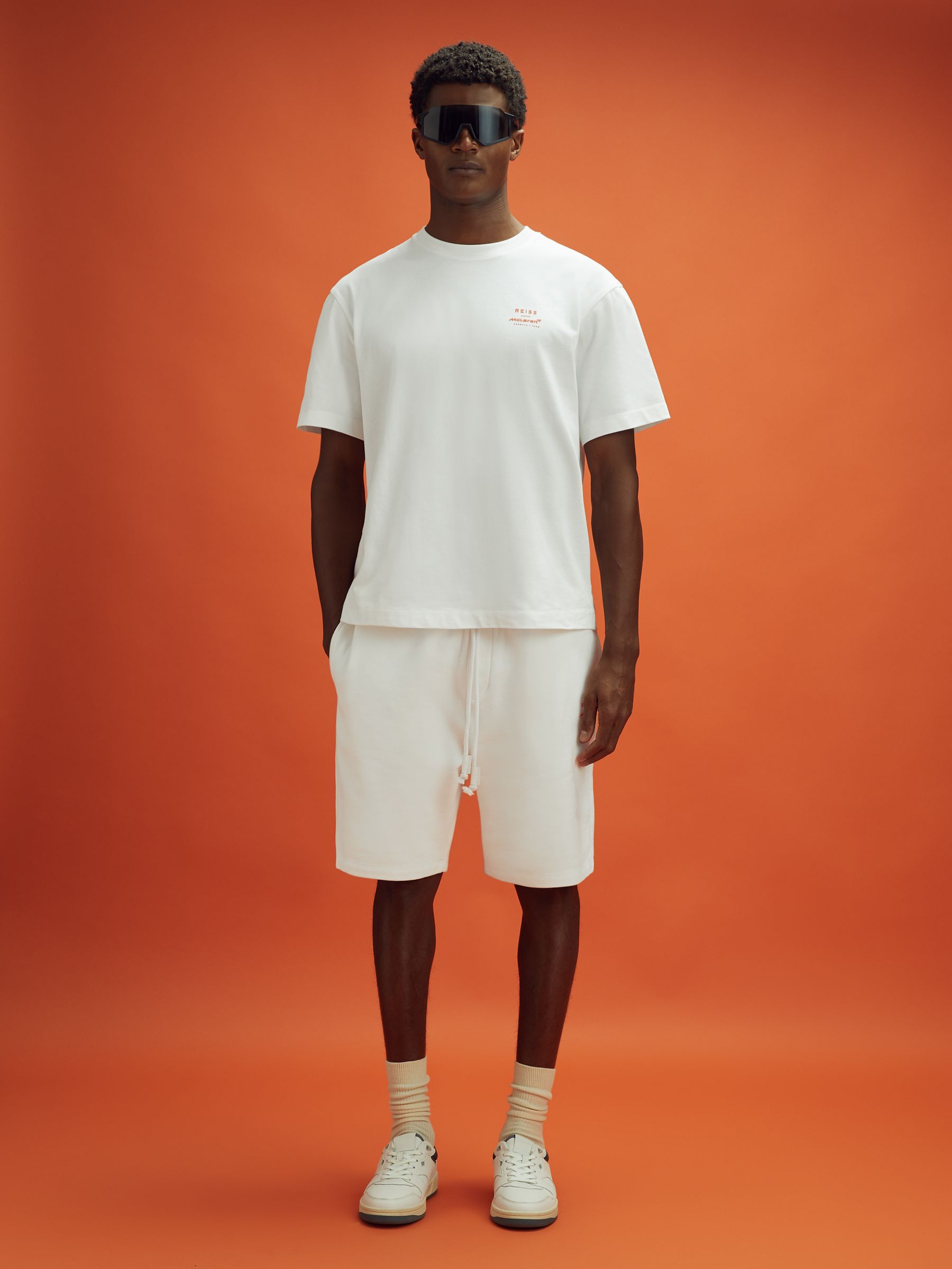 McLaren F1 Oversized Cotton Crew Neck T-Shirt in White - Image 4 of 11
