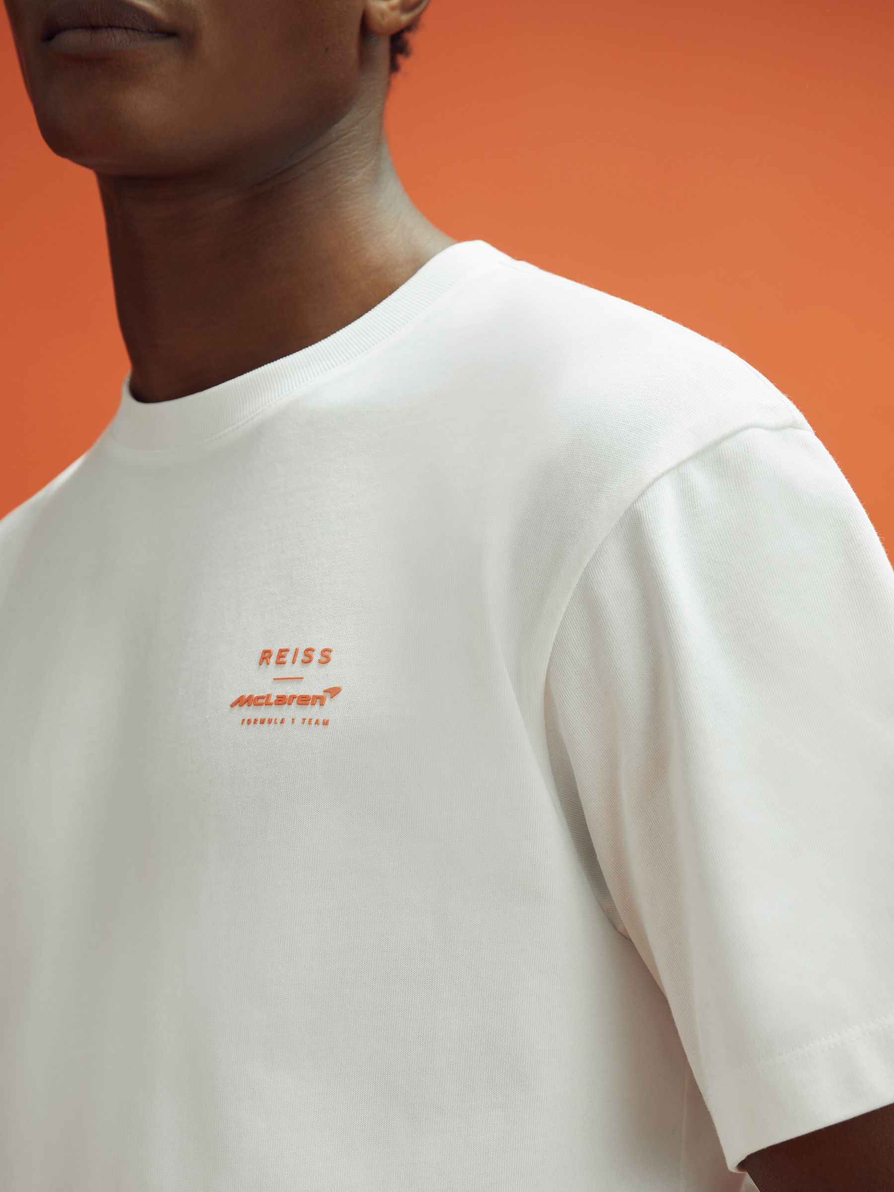 McLaren F1 Oversized Cotton Crew Neck T-Shirt in White - Image 5 of 11