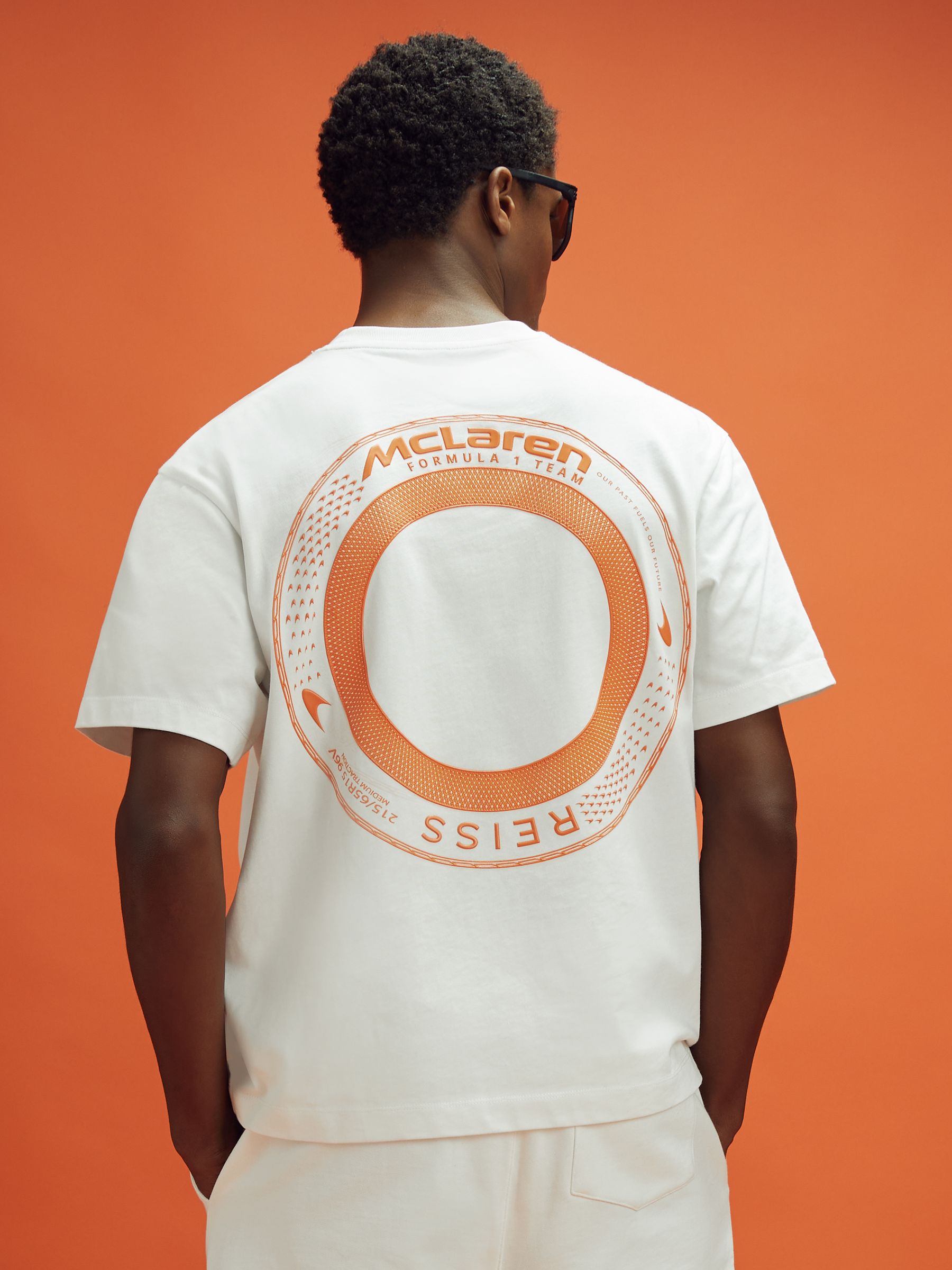 McLaren F1 Oversized Cotton Crew Neck T-Shirt in White - Image 6 of 11