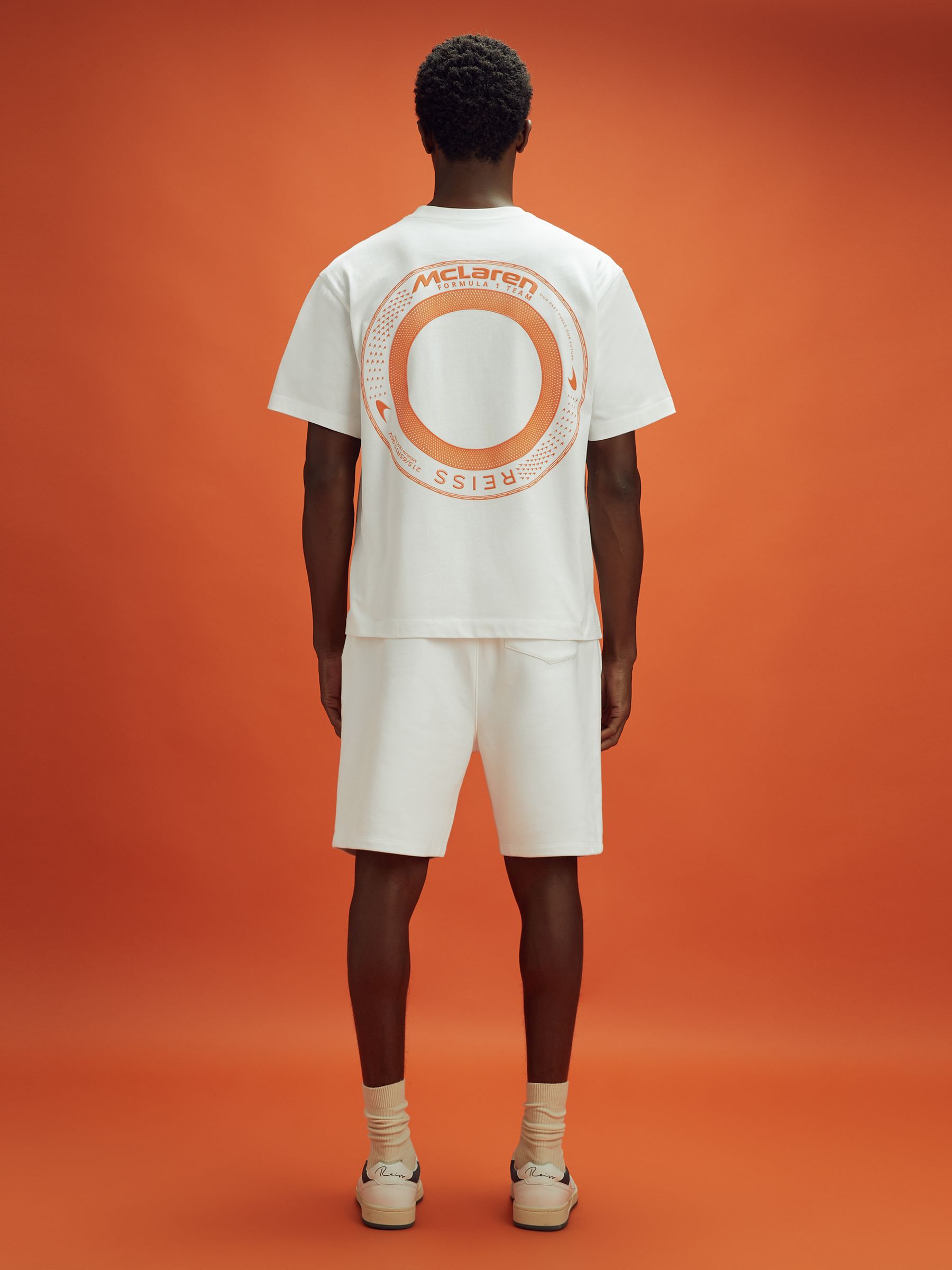 McLaren F1 Oversized Cotton Crew Neck T-Shirt in White - Image 7 of 11