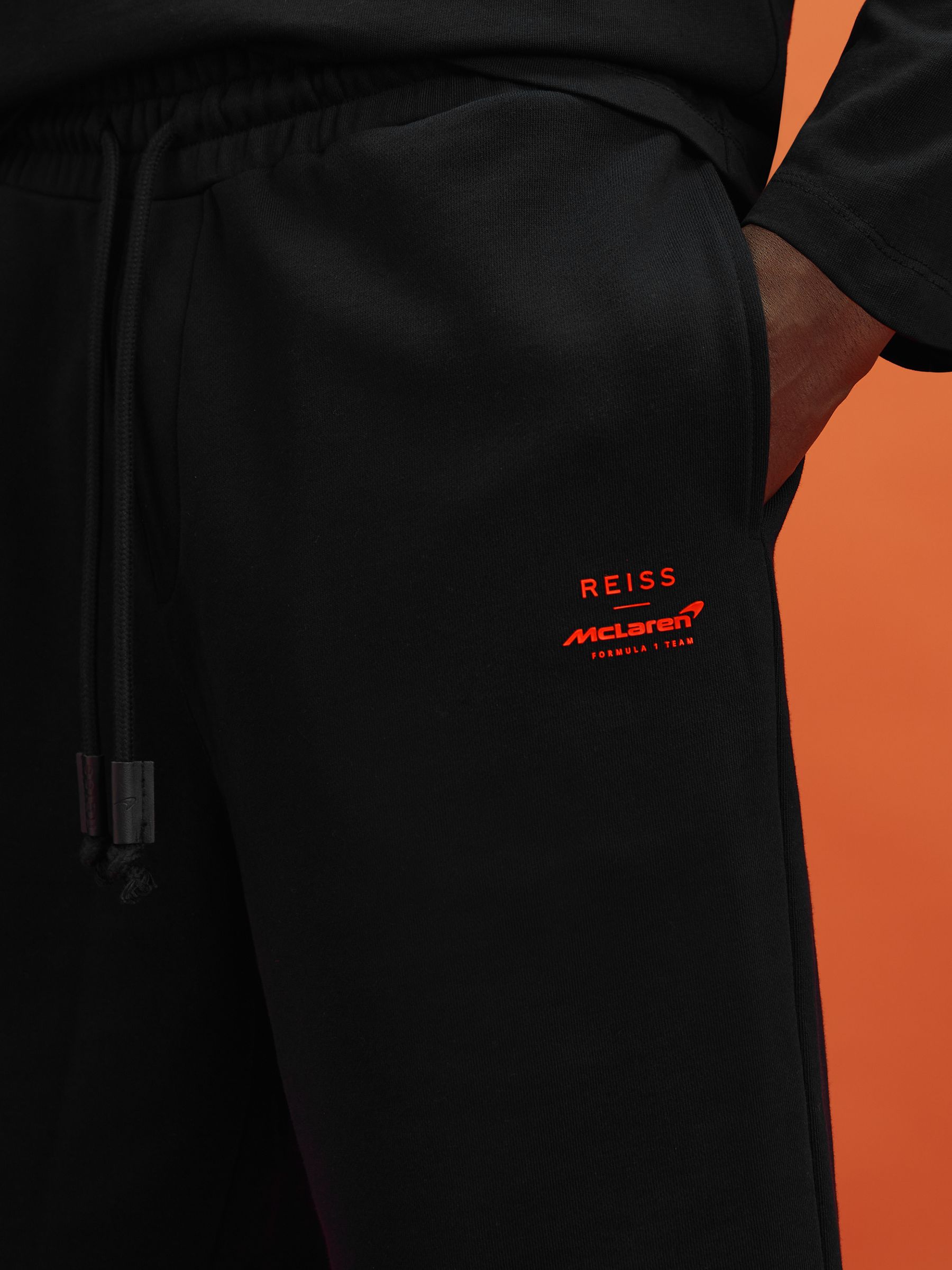 McLaren F1 Cotton Drawstring Shorts in Black - Image 4 of 7