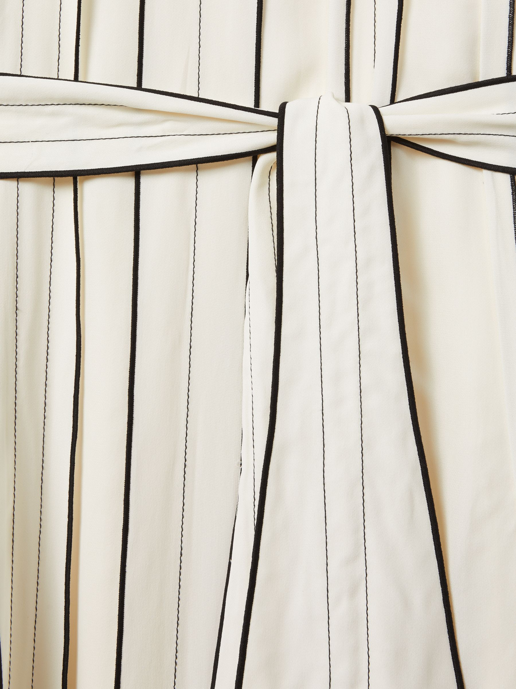 Contrast Ruffle Midi Dress in Ivory - Image 7 of 7