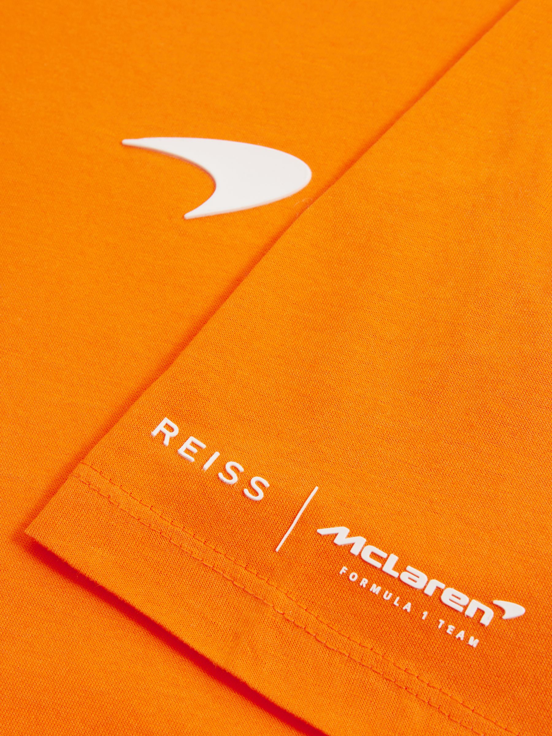 McLaren F1 Mercerised Cotton Polo Shirt in Papaya - Image 5 of 7