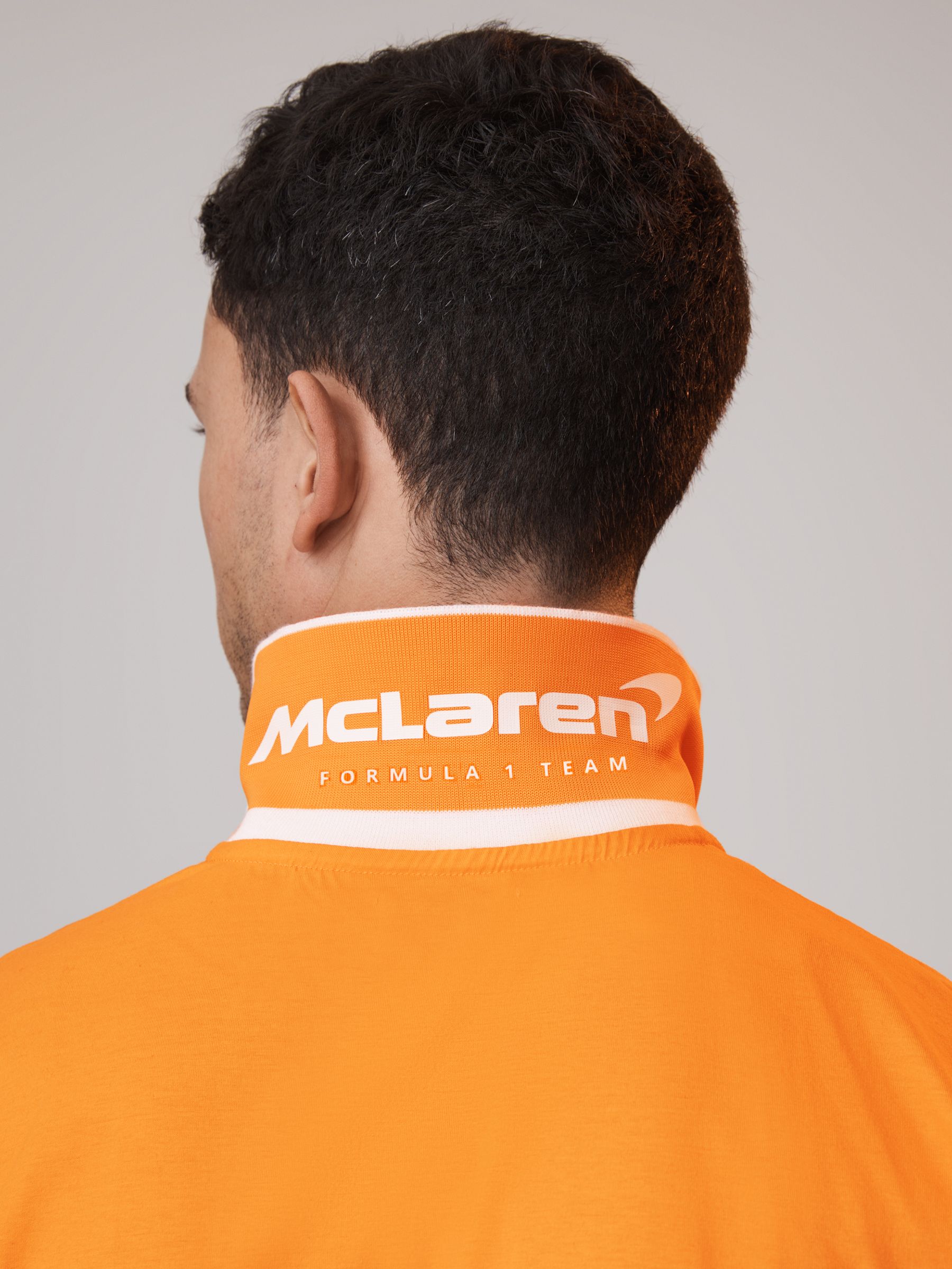 McLaren F1 Mercerised Cotton Polo Shirt in Papaya - Image 6 of 7