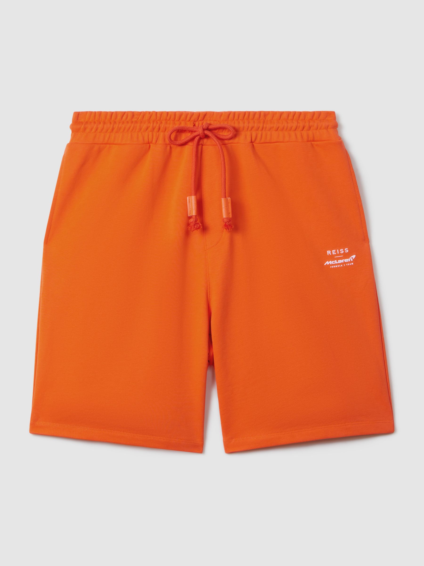 McLaren F1 Cotton Drawstring Shorts in Papaya - Image 2 of 7