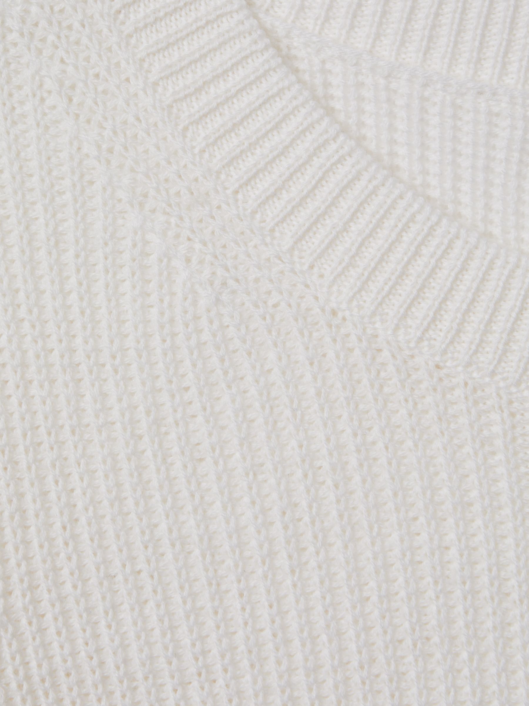 Knitted Crew Neck Top in Ivory - Image 6 of 6
