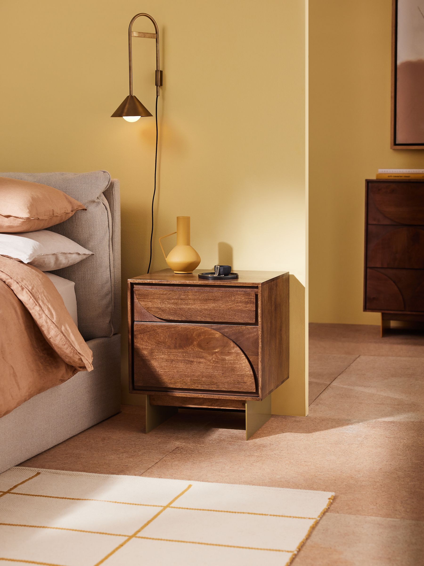 Brown Keala Bedside Table - Image 1 of 5