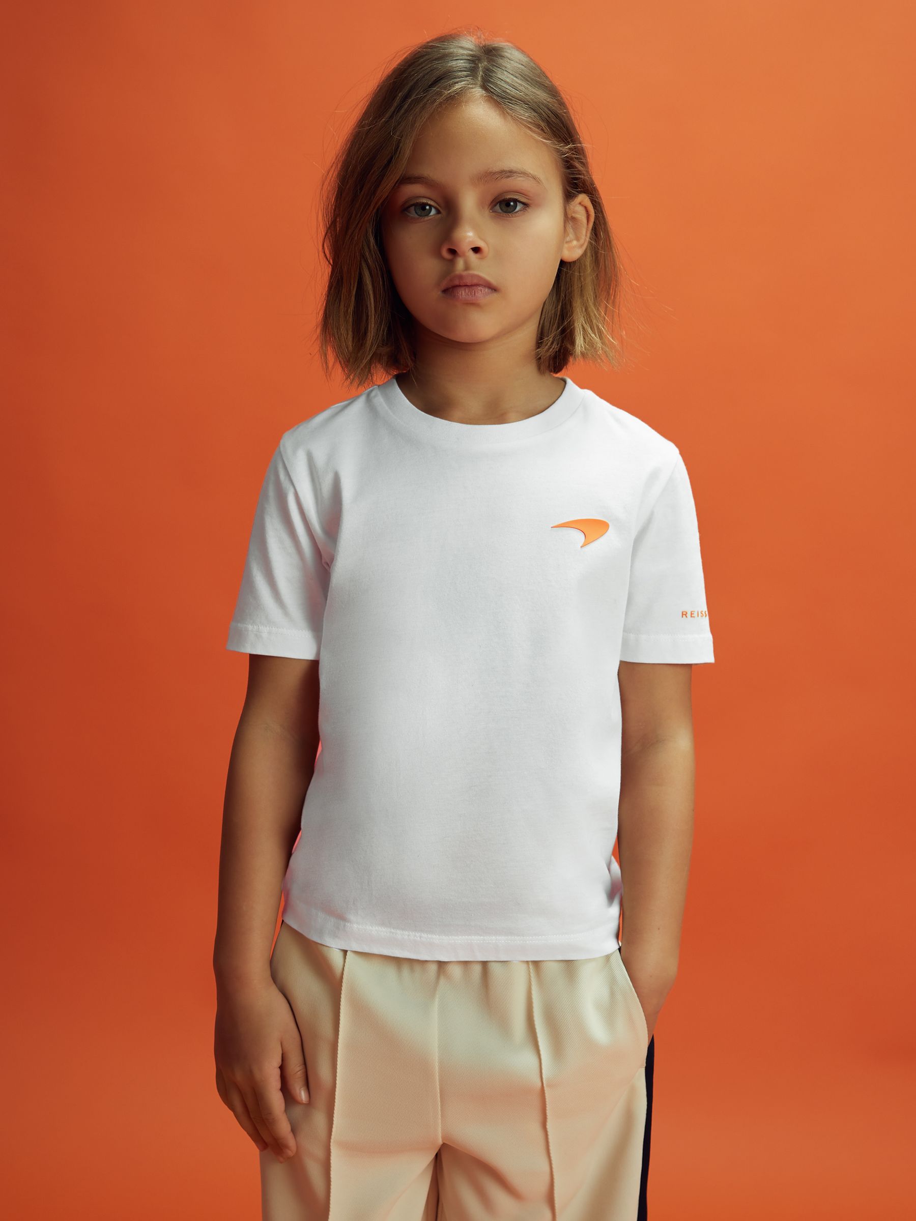 3-9 yrs McLaren F1 Mercerised Cotton Crew Neck T-Shirt in White - Image 1 of 11