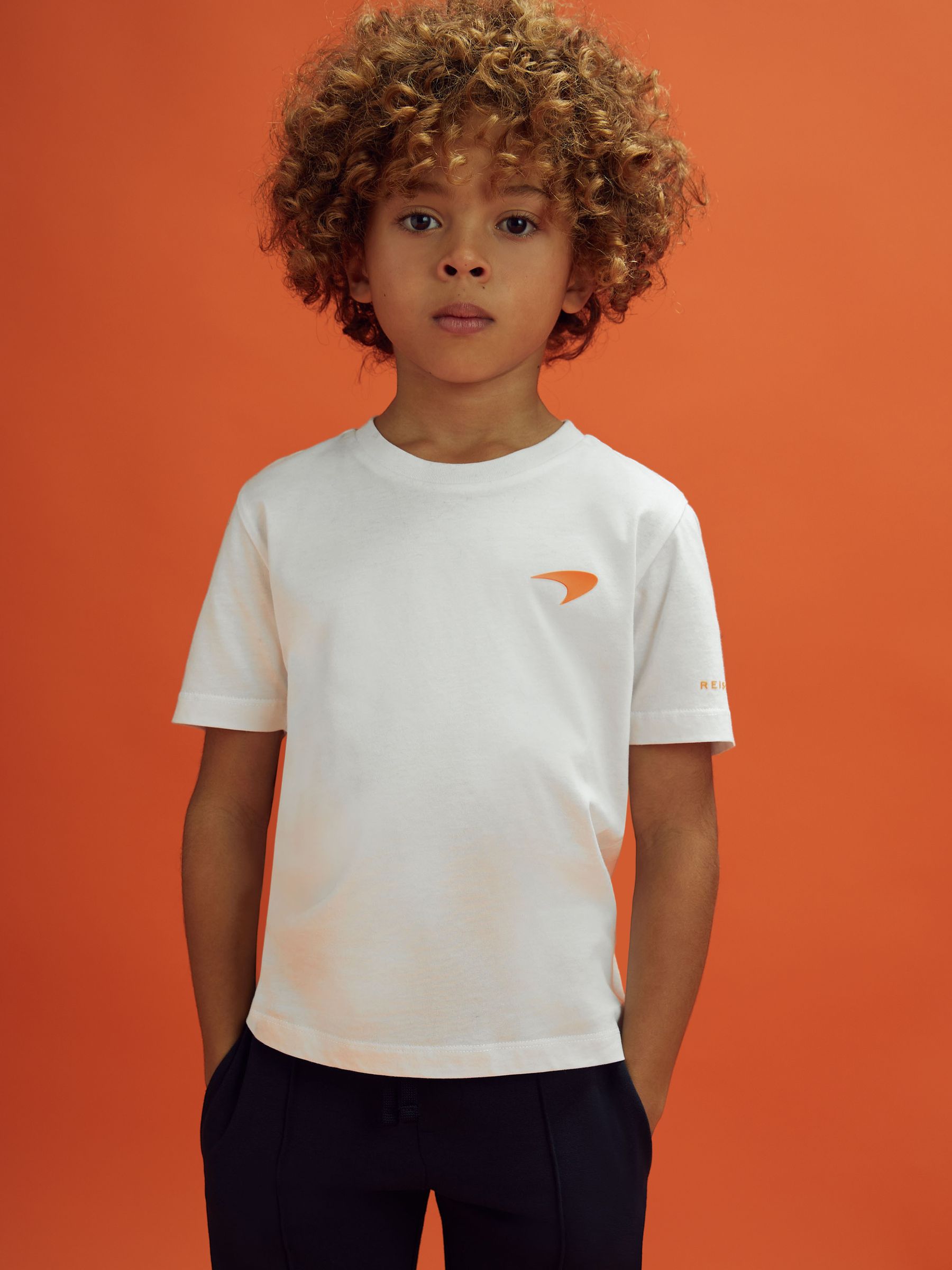 3-9 yrs McLaren F1 Mercerised Cotton Crew Neck T-Shirt in White - Image 6 of 11