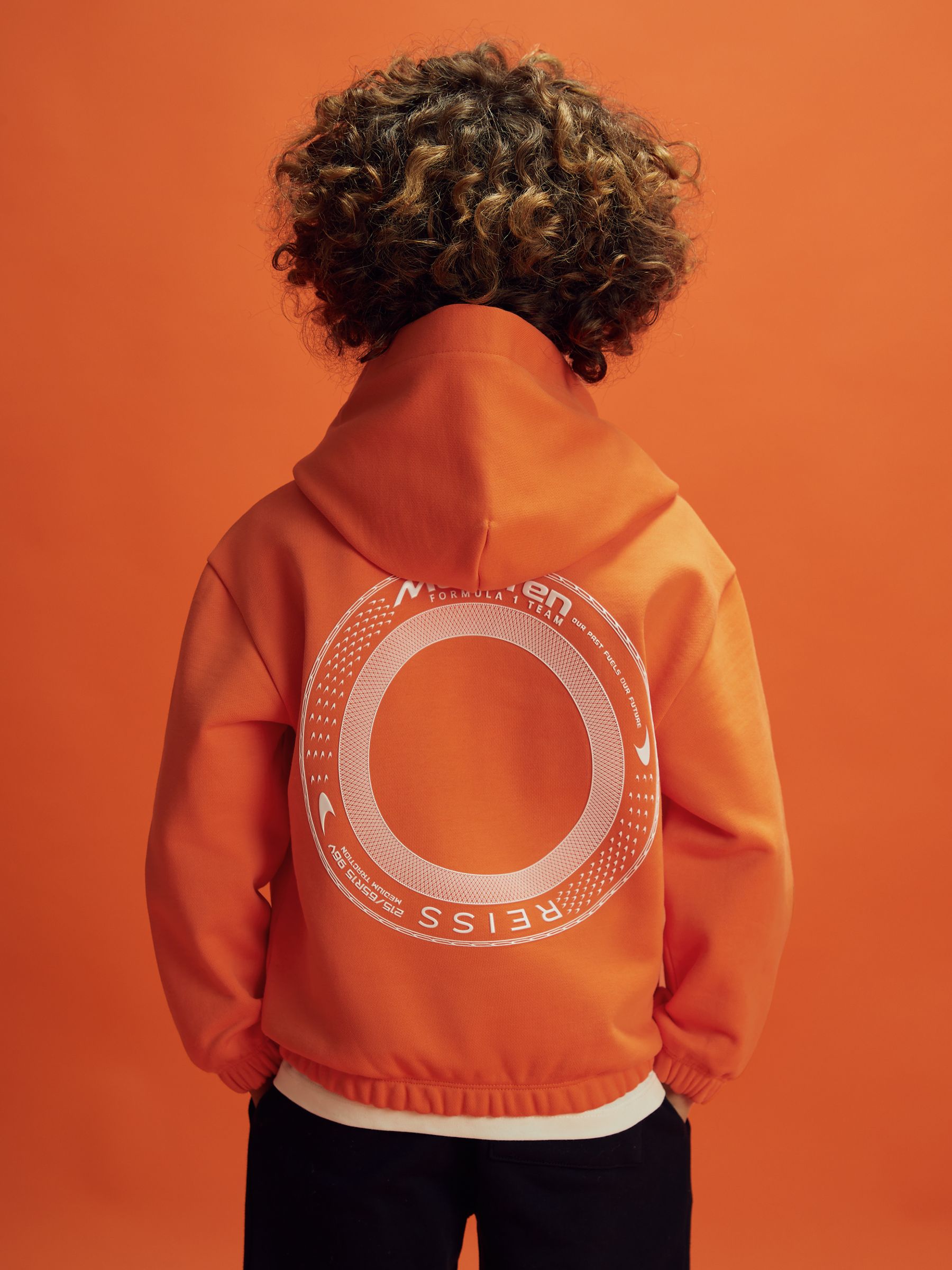 9-13 yrs McLaren F1 Elasticated Cotton Hoodie in Papaya - Image 4 of 9