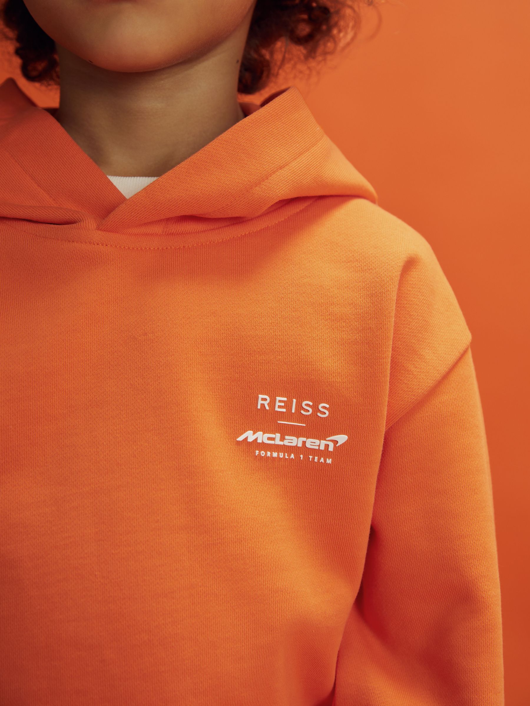 9-13 yrs McLaren F1 Elasticated Cotton Hoodie in Papaya - Image 6 of 9