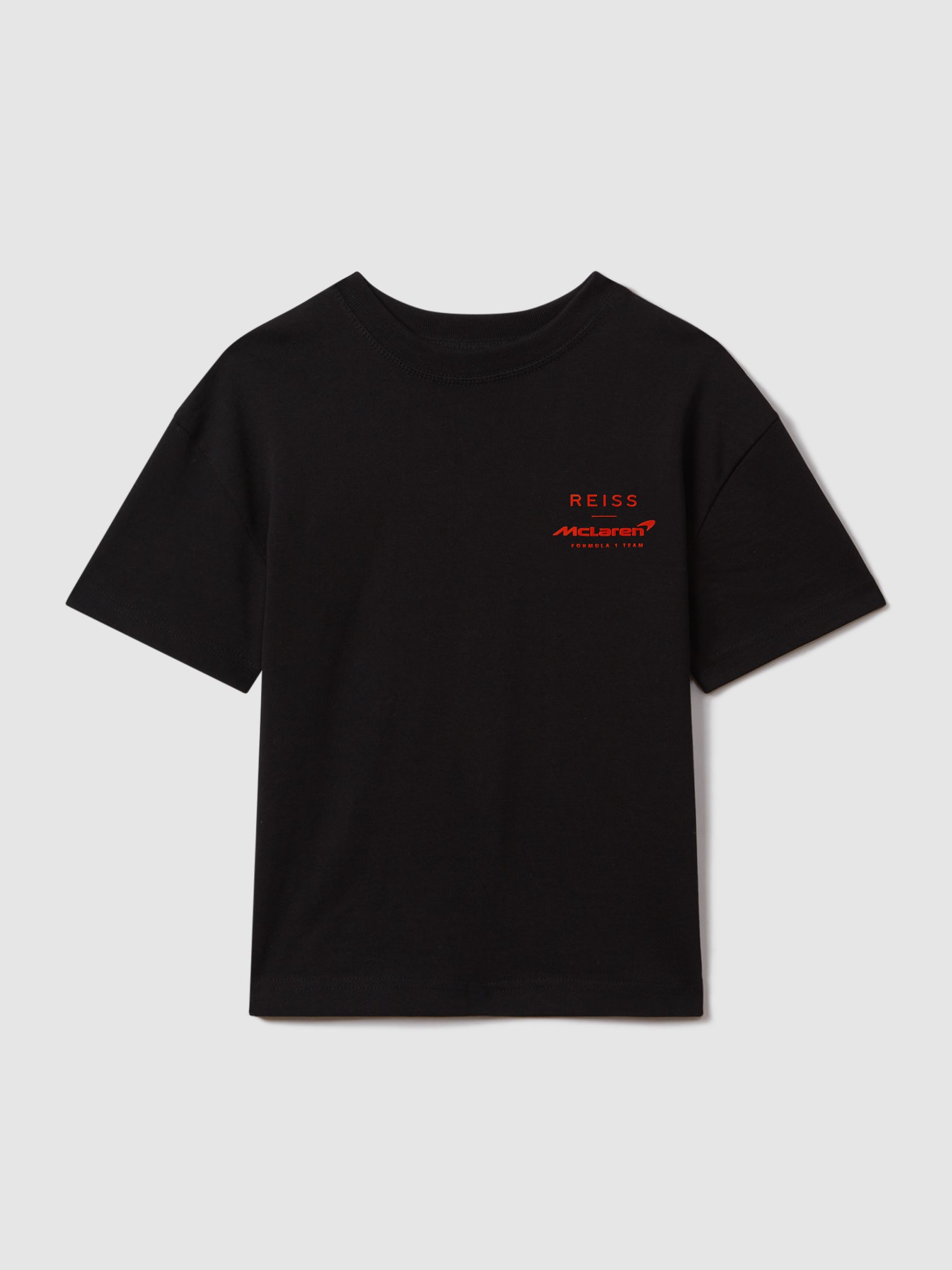 3-9 yrs McLaren F1 Oversized Cotton Crew Neck T-Shirt in Black - Image 2 of 10