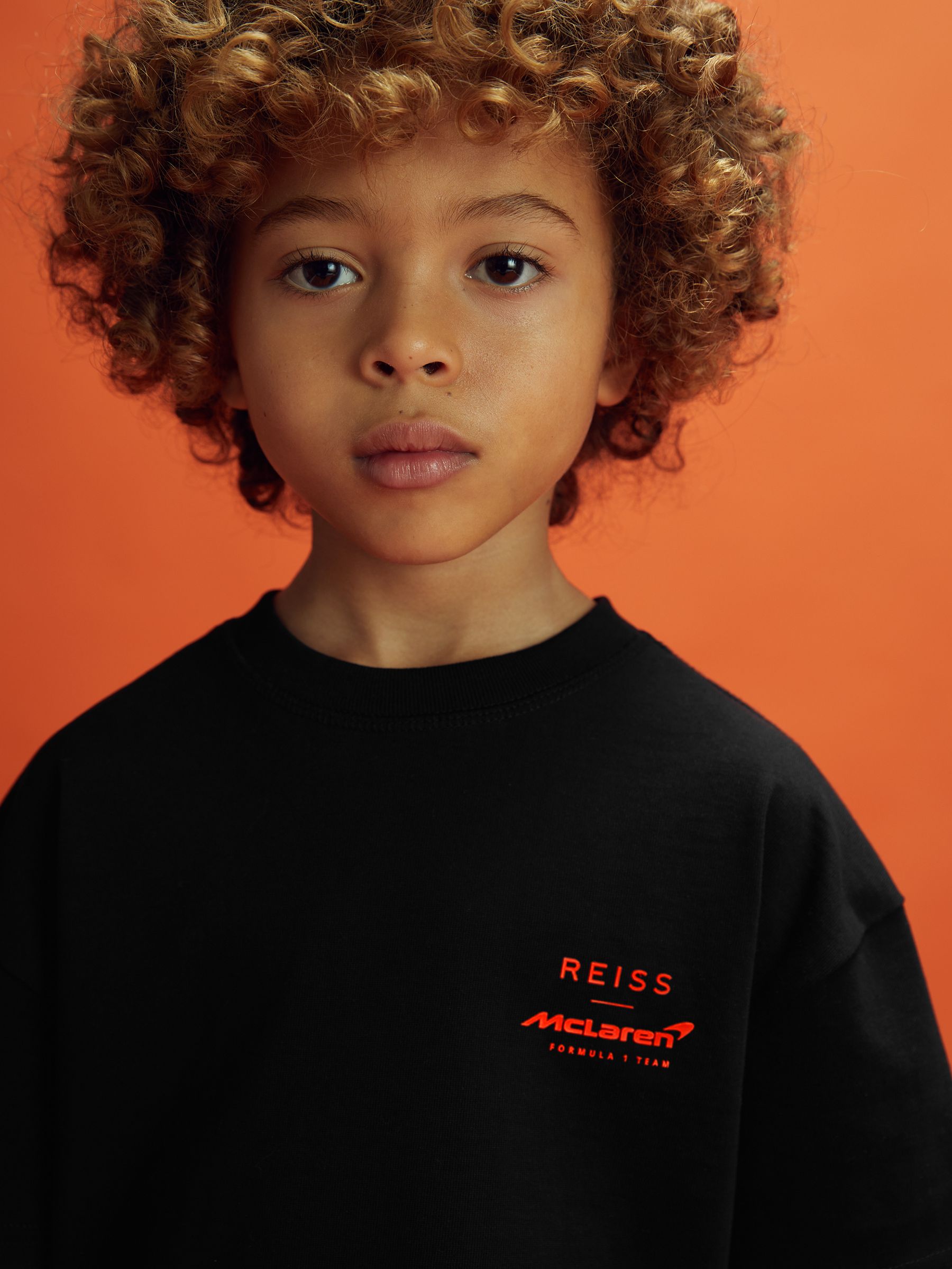 3-9 yrs McLaren F1 Oversized Cotton Crew Neck T-Shirt in Black - Image 3 of 10