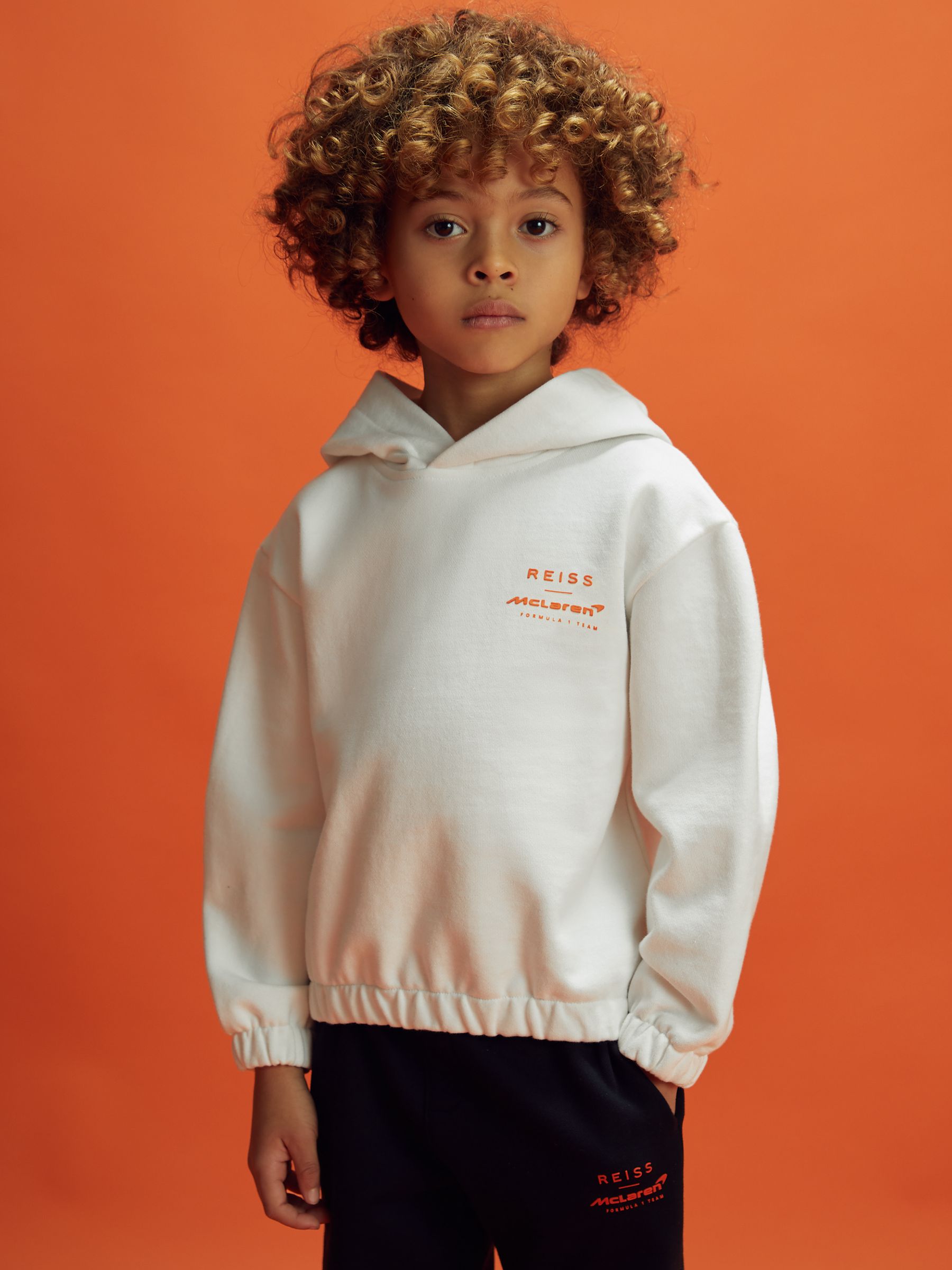 9-13 yrs McLaren F1 Elasticated Cotton Hoodie in White - Image 1 of 11
