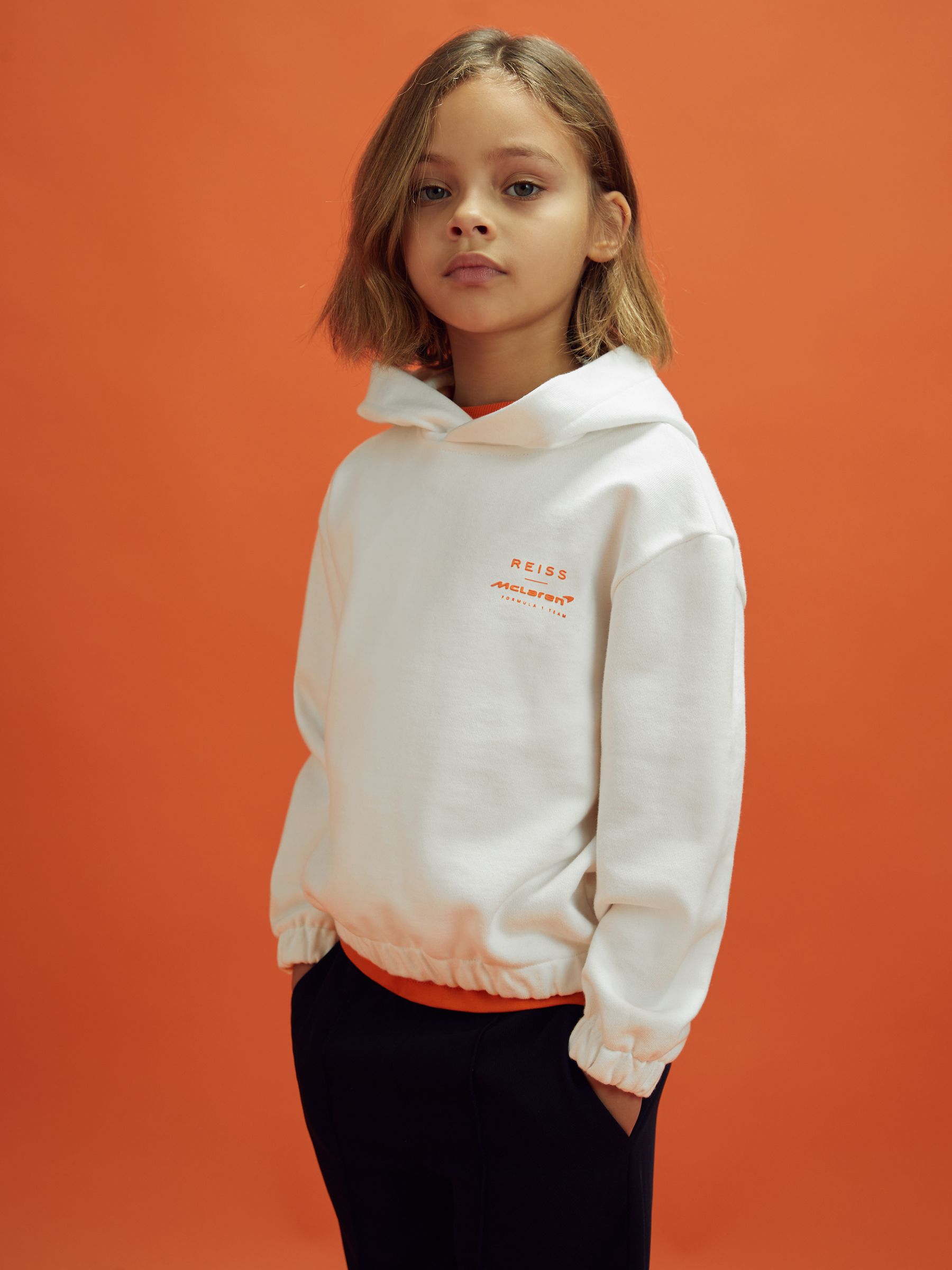 9-13 yrs McLaren F1 Elasticated Cotton Hoodie in White - Image 6 of 11