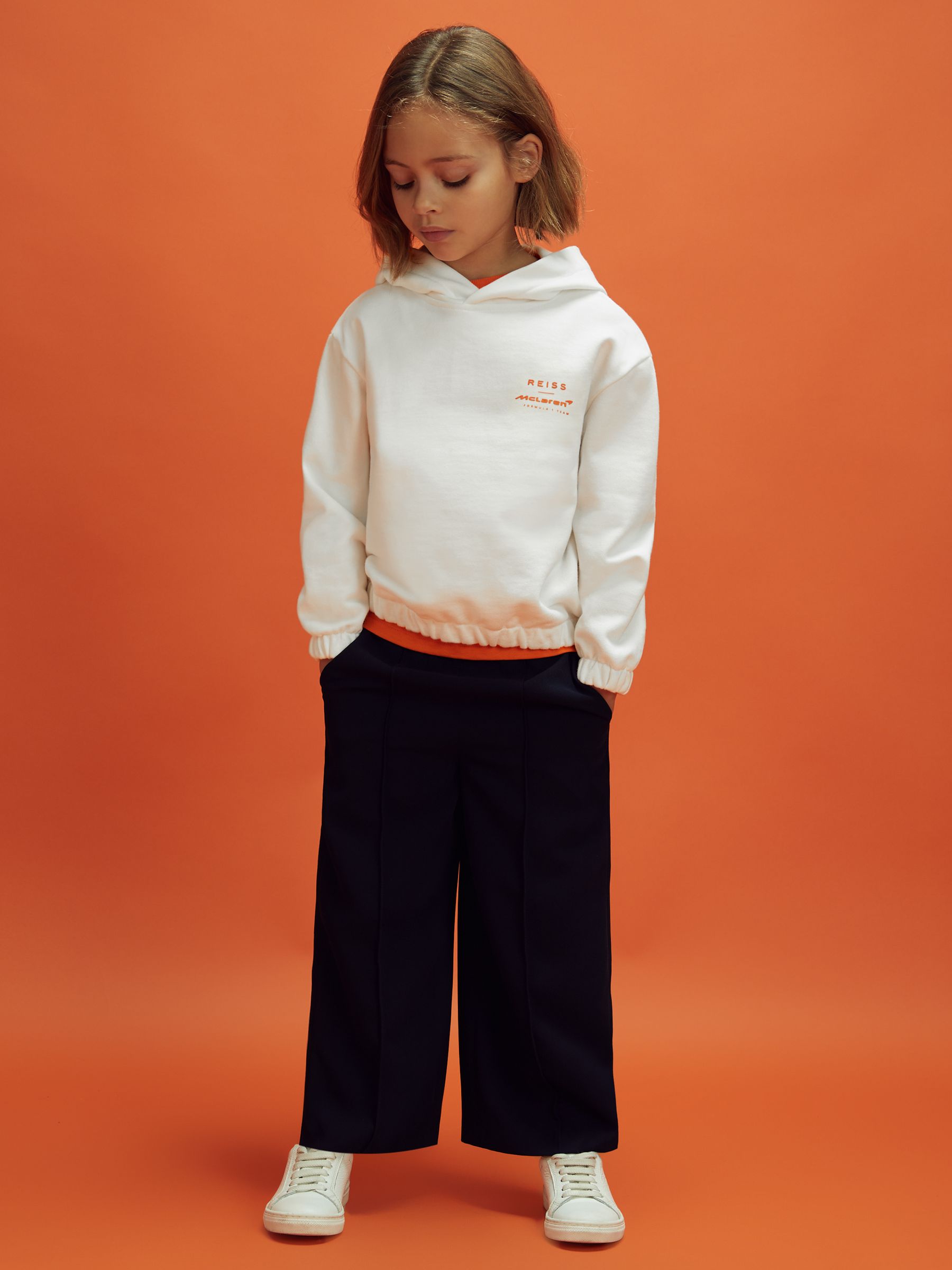 9-13 yrs McLaren F1 Elasticated Cotton Hoodie in White - Image 7 of 11