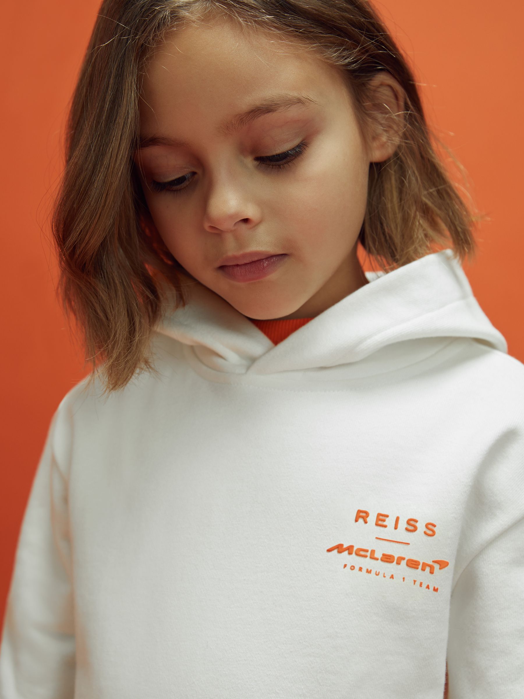 9-13 yrs McLaren F1 Elasticated Cotton Hoodie in White - Image 8 of 11