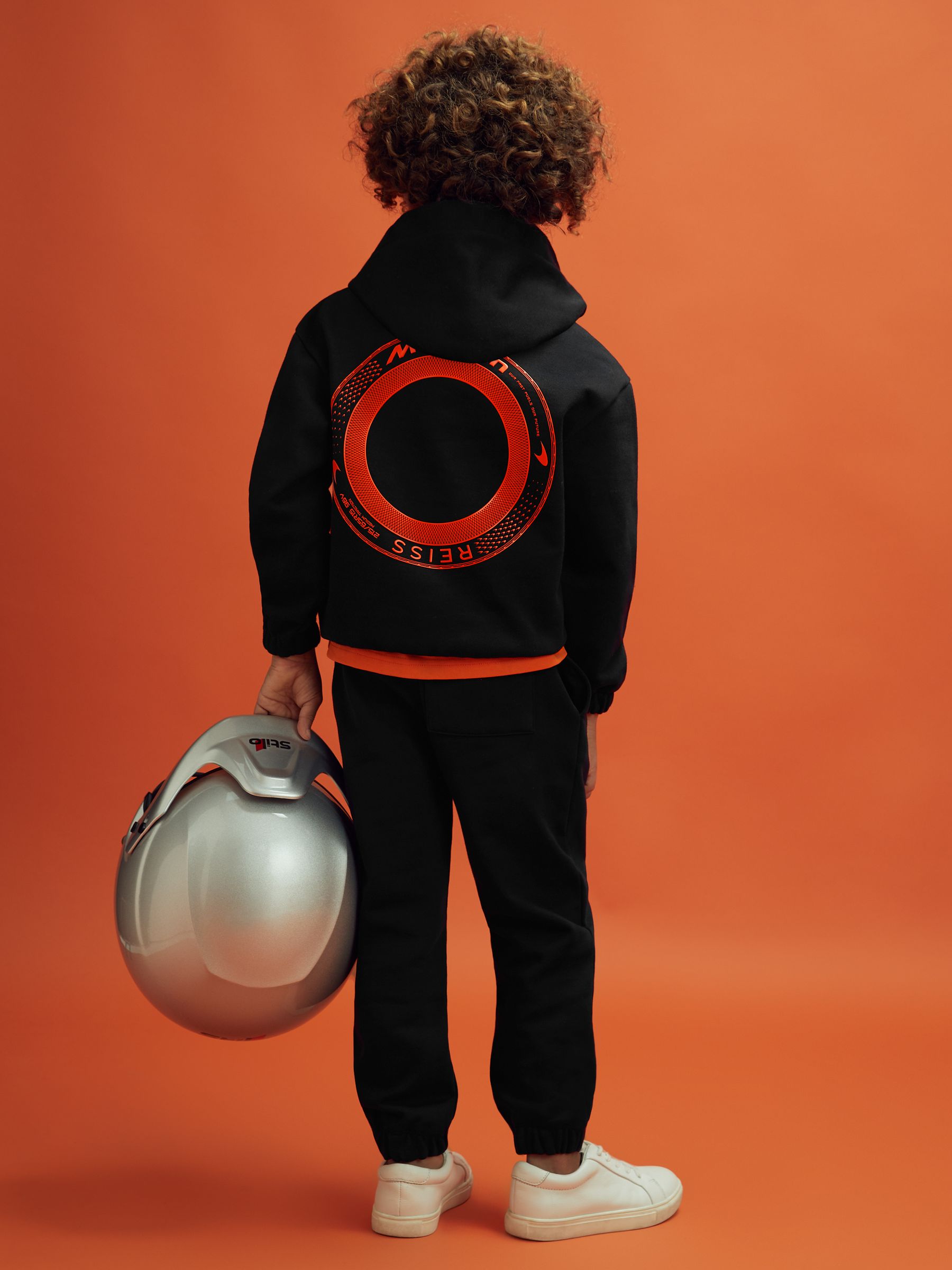 9-13 yrs McLaren F1 Elasticated Cotton Hoodie in Black - Image 5 of 12