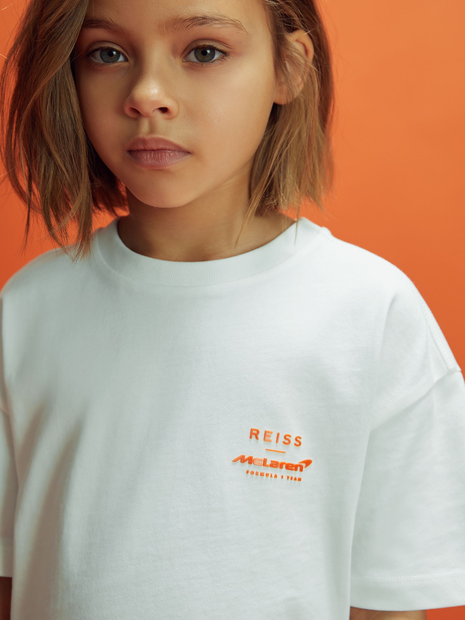 9-13 yrs McLaren F1 Oversized Cotton Crew Neck T-Shirt in White - Image 5 of 9