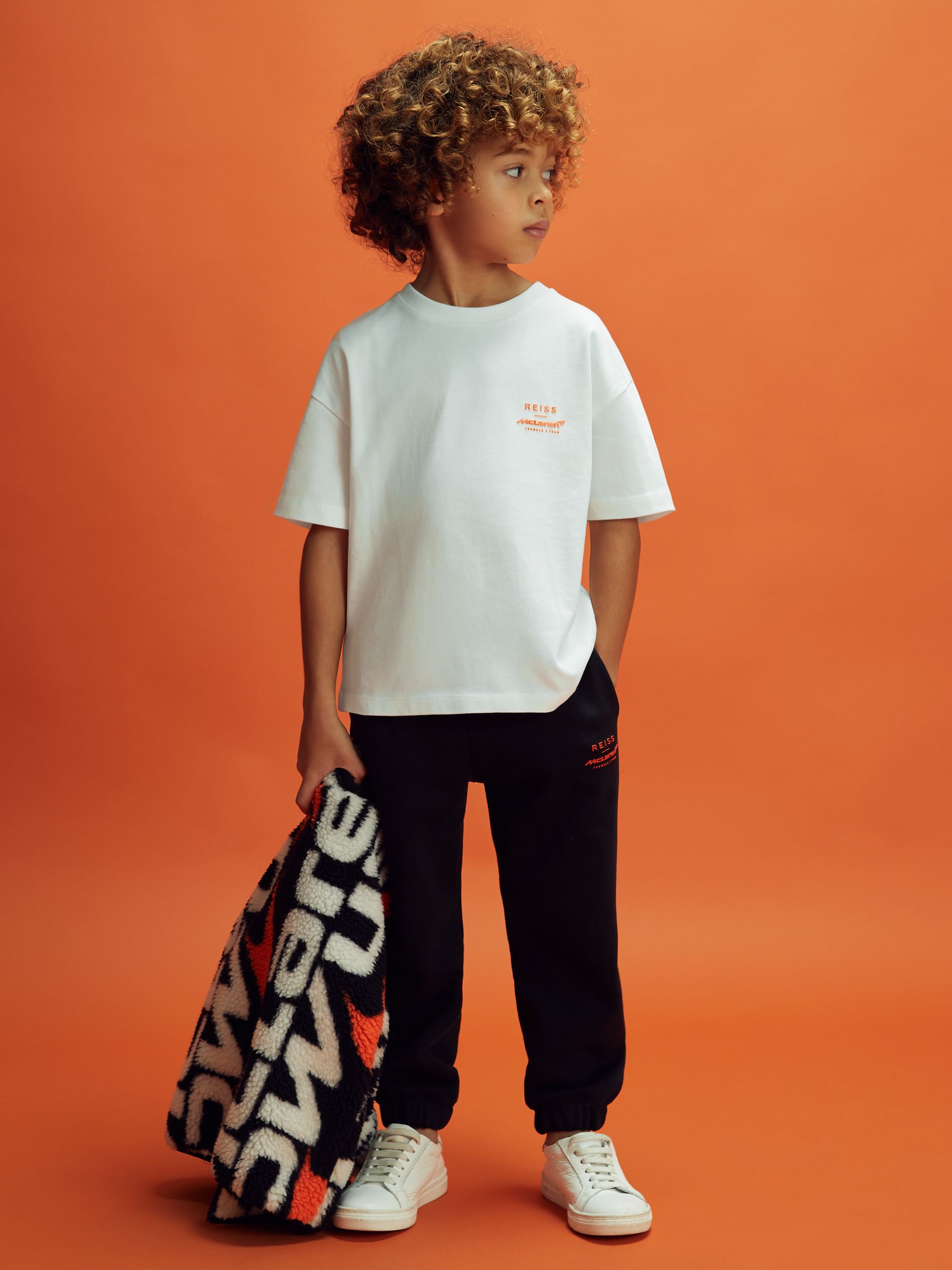 9-13 yrs McLaren F1 Oversized Cotton Crew Neck T-Shirt in White - Image 7 of 9