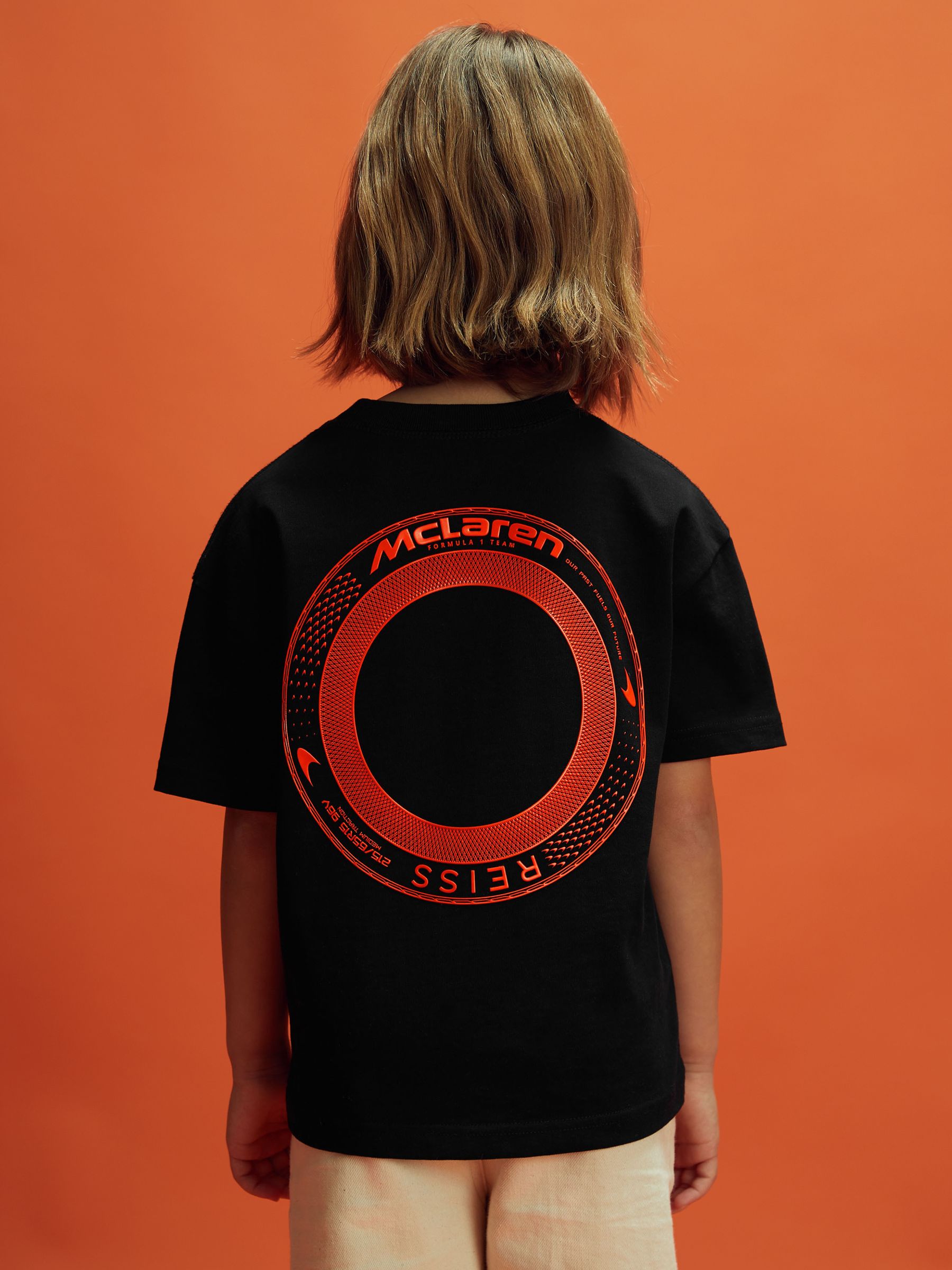 9-13 yrs McLaren F1 Oversized Cotton Crew Neck T-Shirt in Black - Image 4 of 10