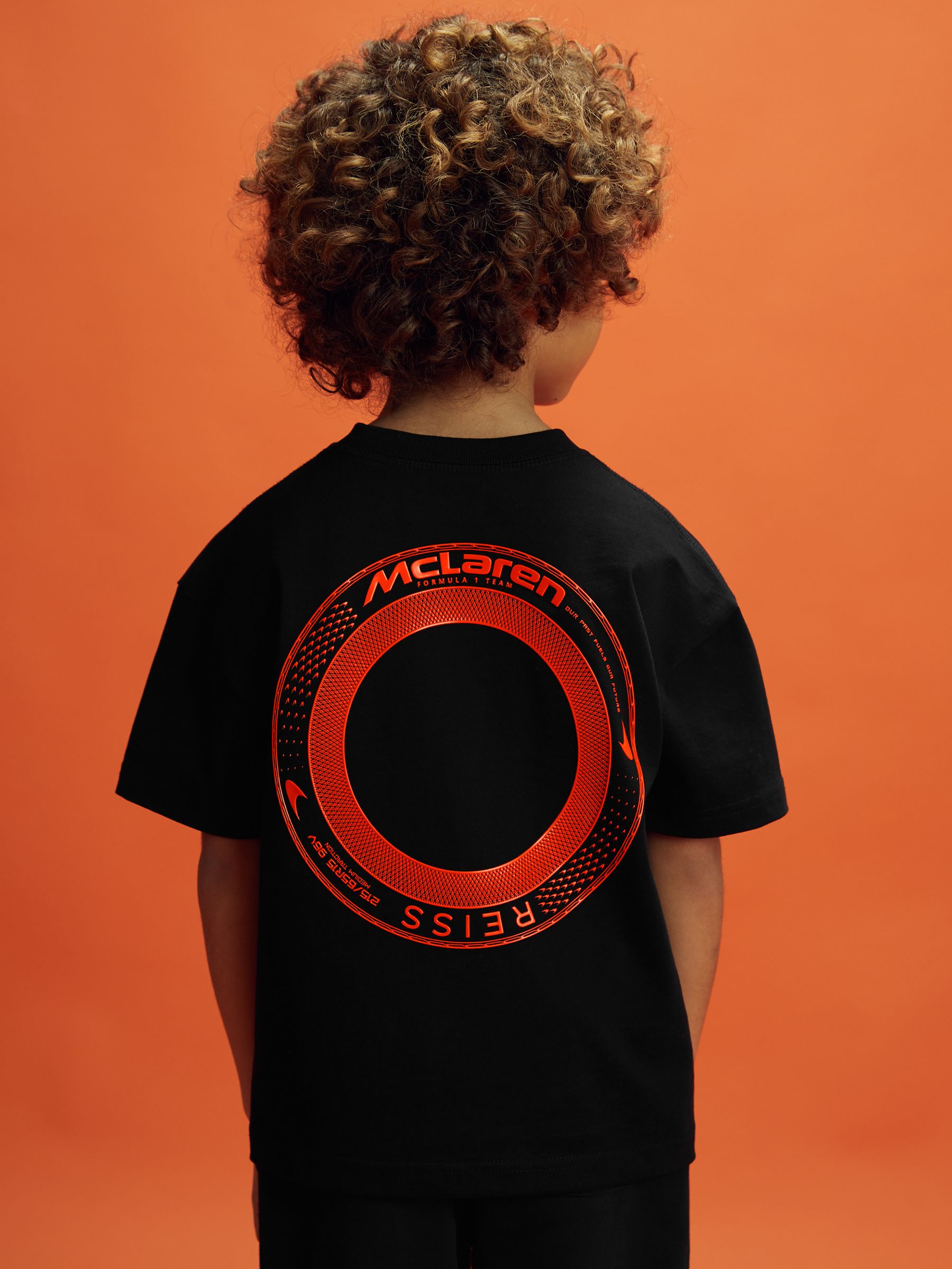 9-13 yrs McLaren F1 Oversized Cotton Crew Neck T-Shirt in Black - Image 8 of 10