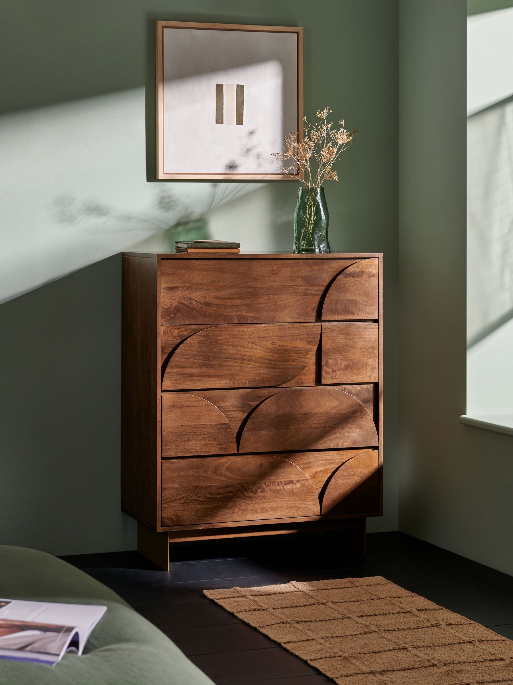 Keala Mango Wood 4 Drawer Chest of Drawers in Brown - Image 1 of 6